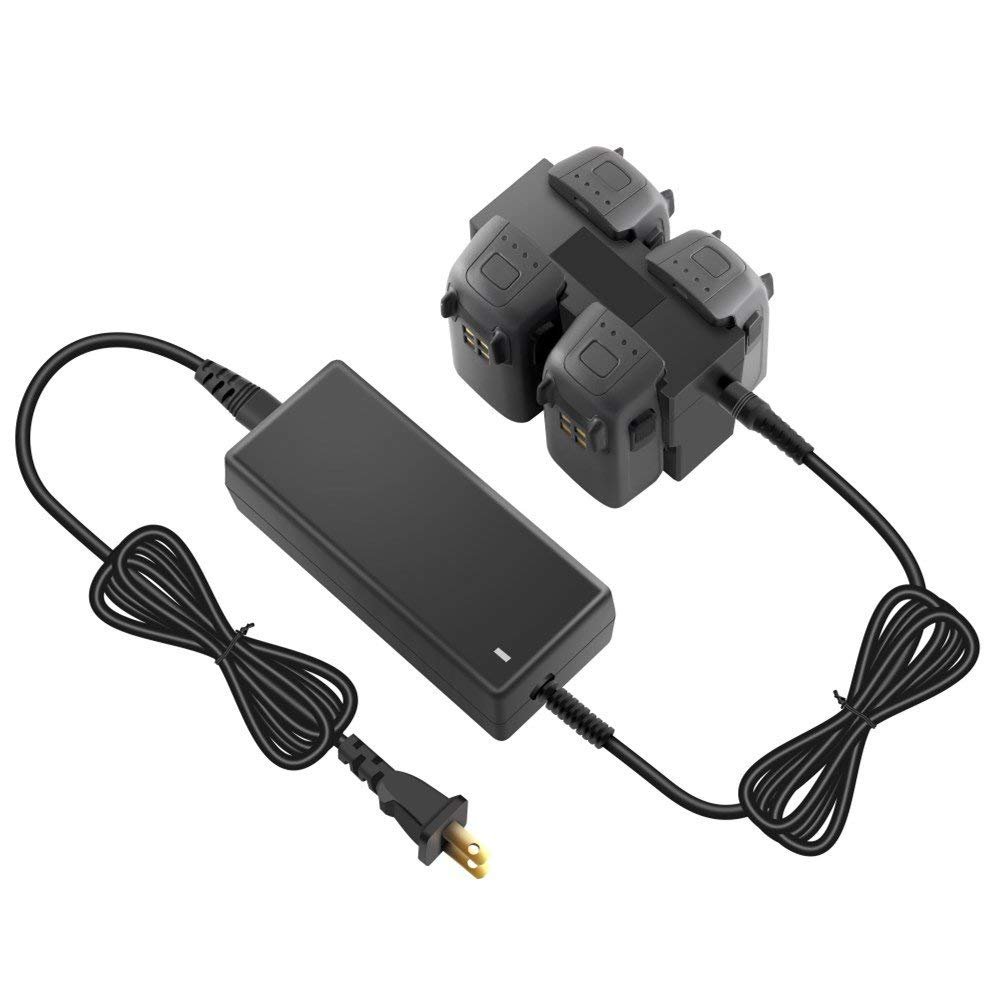 XMIPBS 4-in-1 Intelligent Battery Charger for DJI Spark Drone - Fast Charging with Smart Protection - Perfect for Travel, Outdoor Photography & Aerial Videography