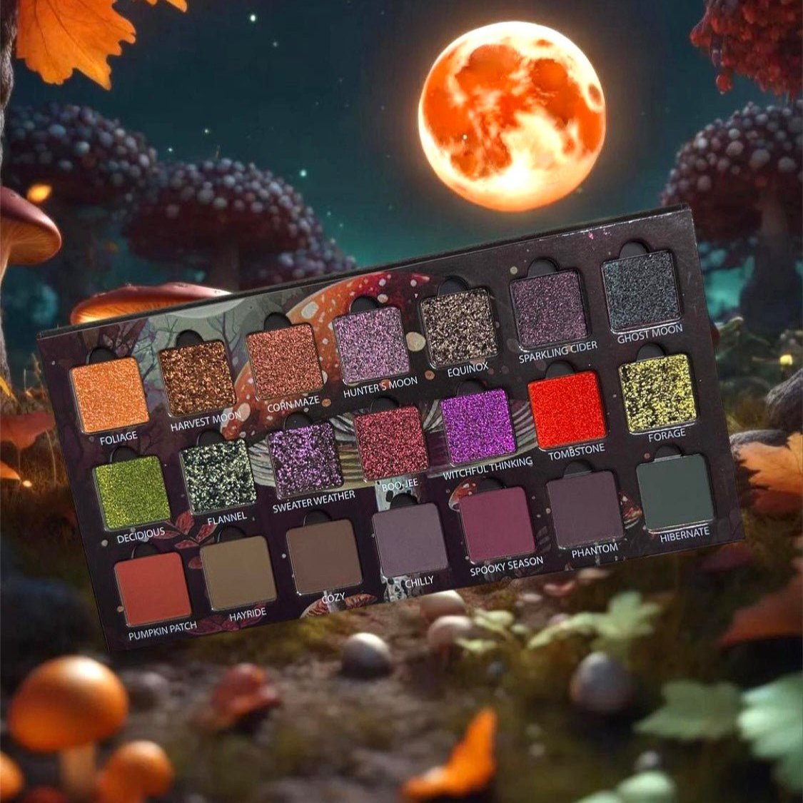 Harvest Moon Eyeshadow Palette - 12 Pigmented Matte & Shimmer Shades for Day & Night Makeup Looks | Vegan & Cruelty-Free