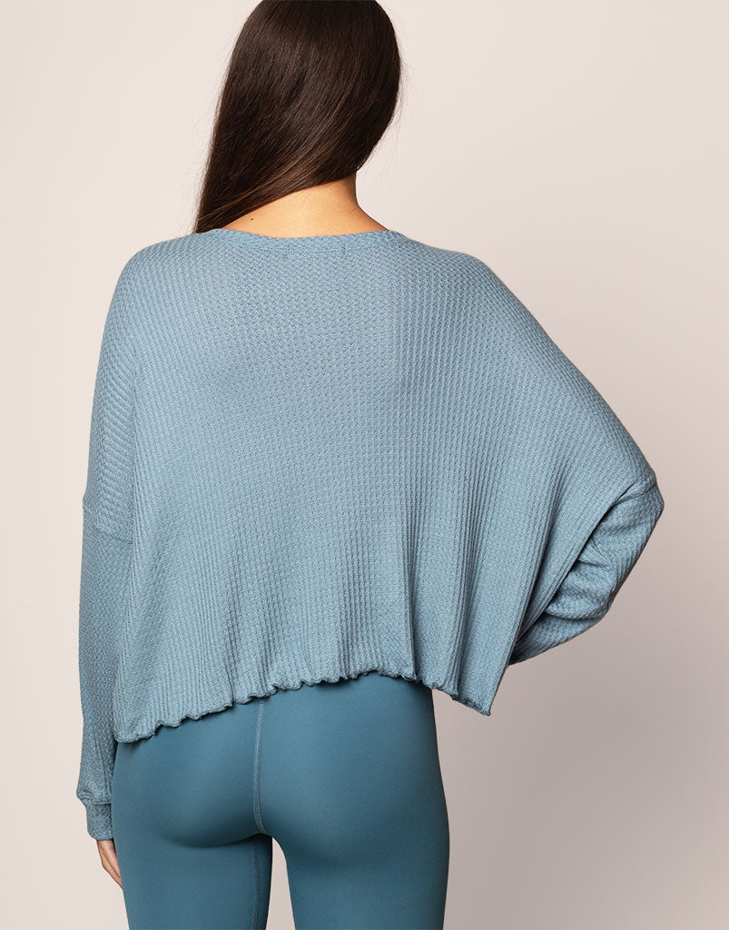 Oversized Waffle Knit Sweater Women's Casual Long Sleeve Top - Soft & Cozy Fall Winter Pullover for Layering, Date Night, and Office Wear