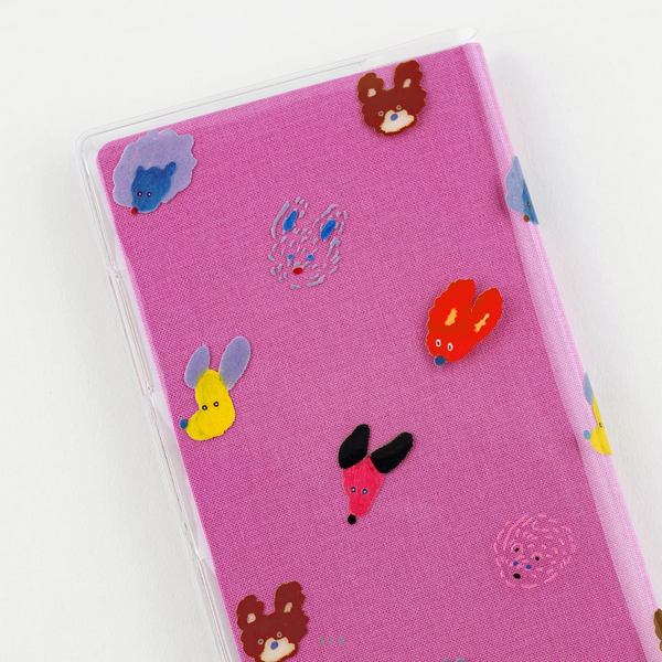 2025 Hobonichi Weeks Clear Cover - Keiko Shibata Design with Fluttering Dog Ears | Durable Planner Protector for Daily Use, Office & School Organization
