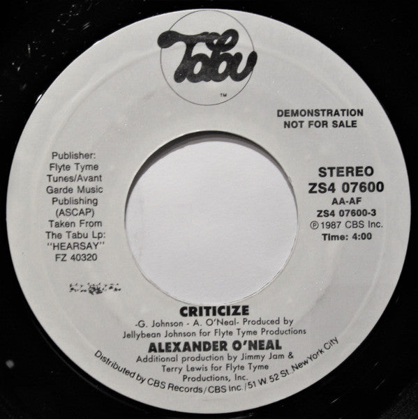 Alexander O'Neal - Criticize 7