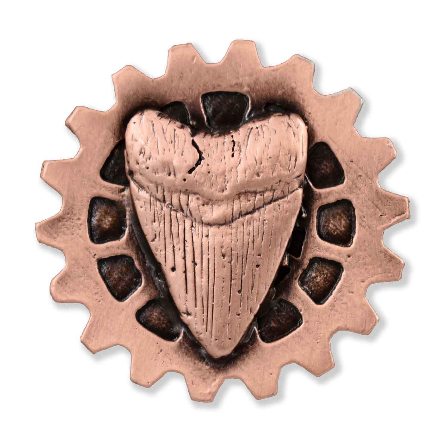 Handmade Gothic Steampunk Brooch Pins - Skull, T-Rex, Raven, Shark Tooth, Ship & Cobra Designs - Pewter, Copper & Gold Jewelry - USA Made - Perfect for Cosplay, Costume Accessories & Alternative Fashion