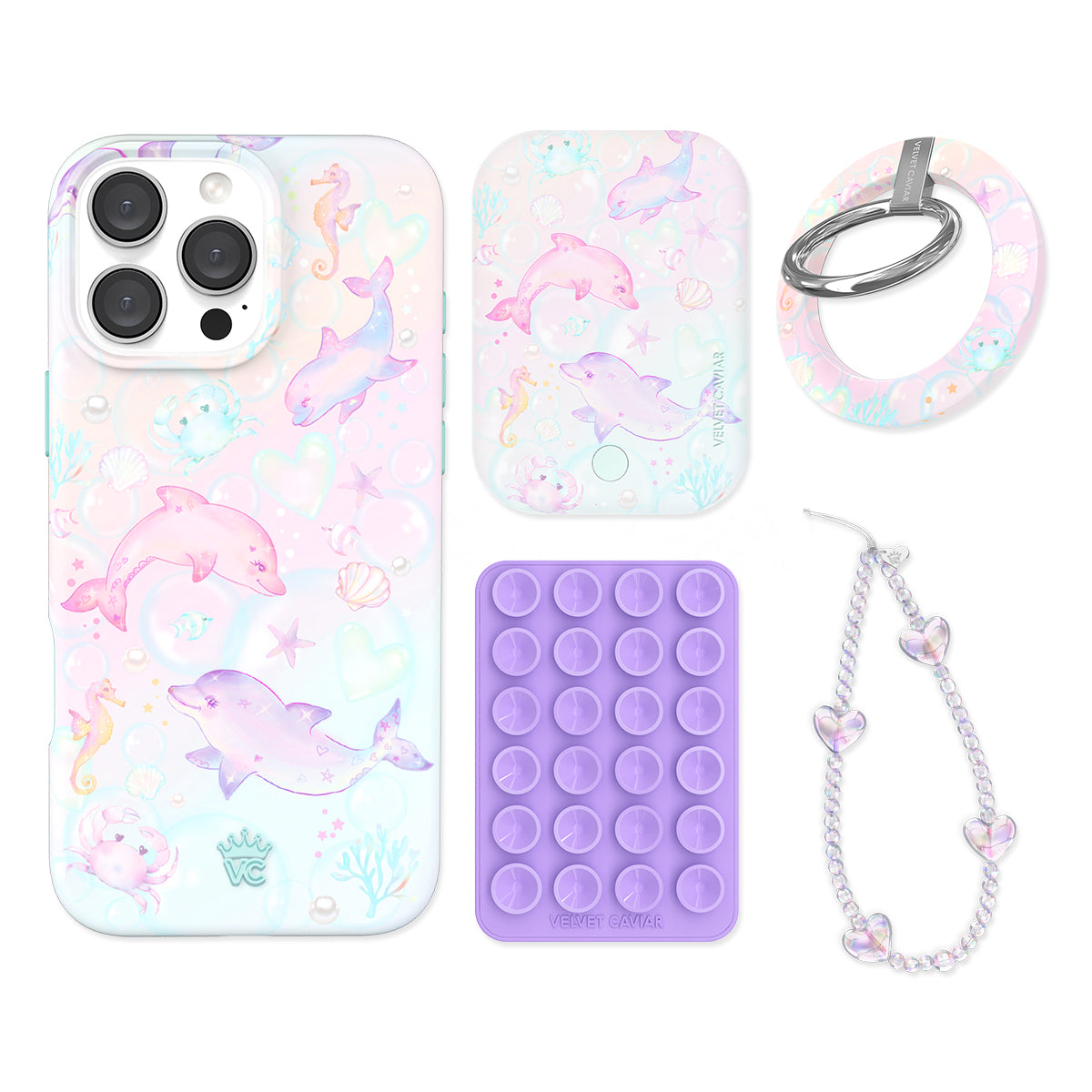 Aqua Angels iPhone Grip Bundle Set - Non-Slip Phone Holder for iPhone 12/13/14/15 Pro Max - Perfect for Gym, Running, Travel & Outdoor Activities