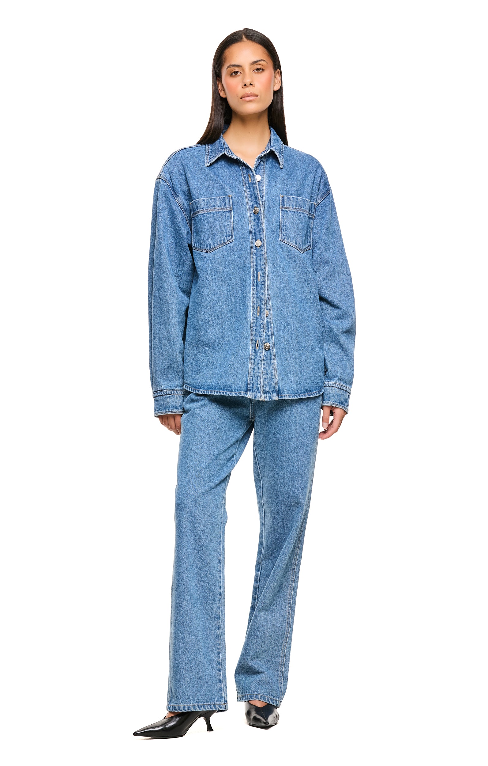 The Hendrix Mid Blue Shirt for Men | Casual Button Down Shirt | Perfect for Office, Date Night & Weekend Outings