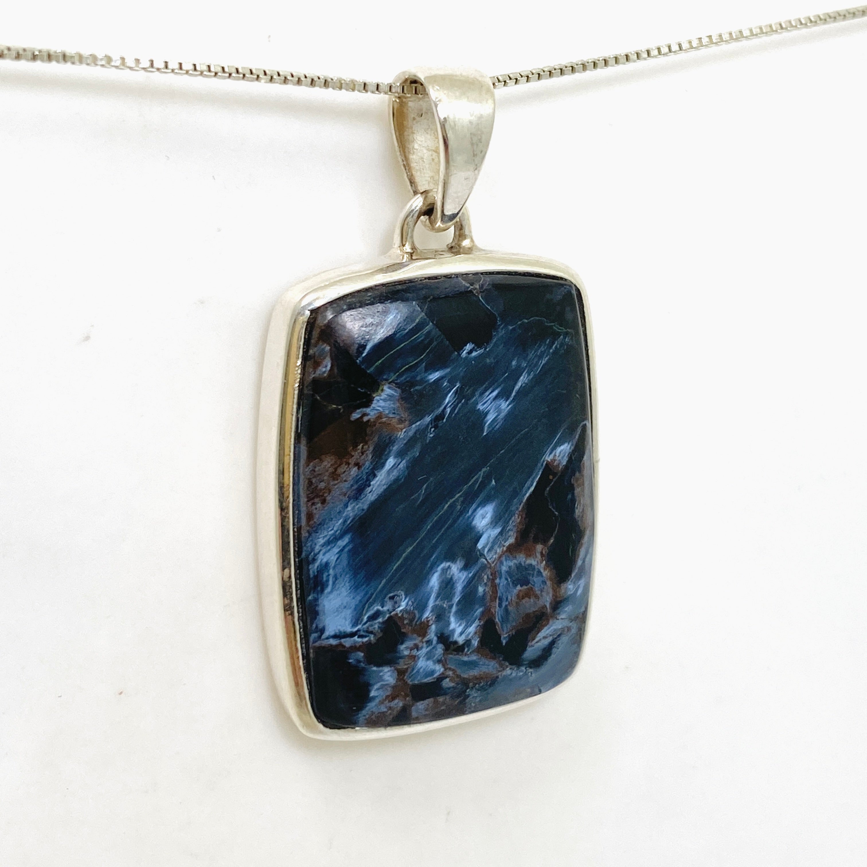 Natural Pietersite Rectangular Cabochon Pendant - Handmade Gemstone Jewelry PPGJ1065 for Women, Gift for Her | Perfect for Everyday Wear, Special Occasions & Spiritual Healing