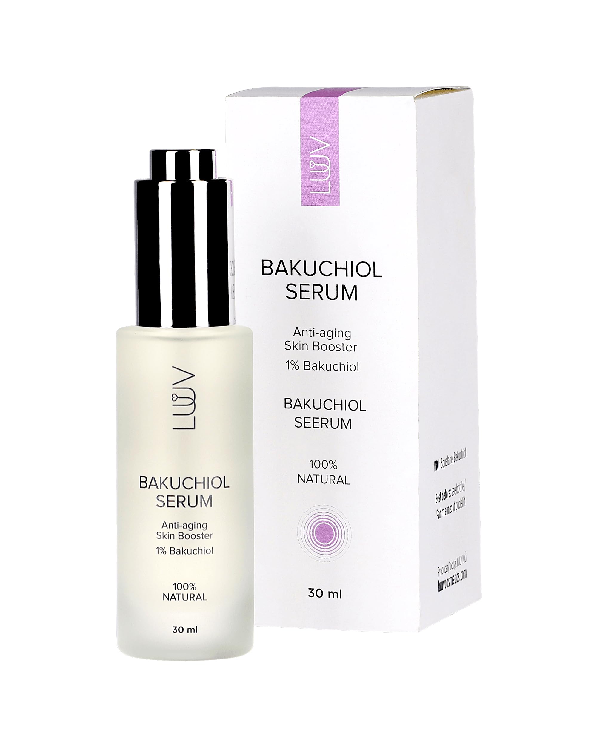 Bakuchiol Oil Serum 0.67 fl oz - Natural Retinol Alternative with Upcycled Squalane | Vegan Anti-Aging Face Serum | Boosts Collagen, Evens Skin Tone | 100% Natural | Perfect for Nighttime Skincare & Sensitive Skin