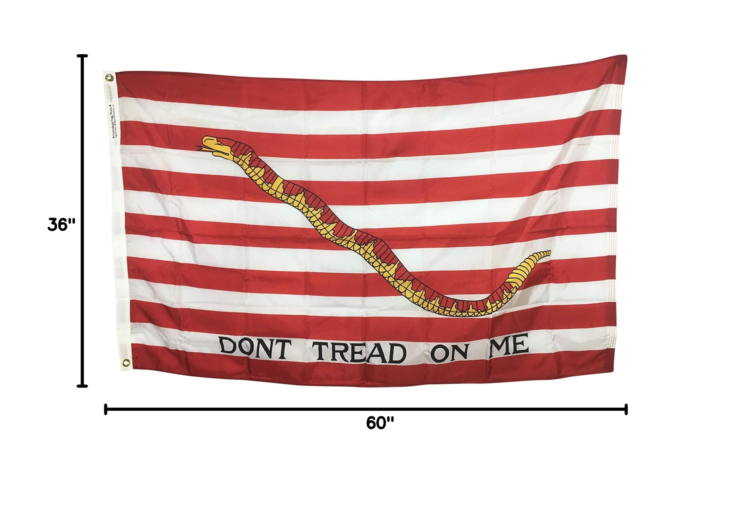 3x5' First Navy Jack Flag - All Weather Nylon Outdoor Flag - Made in USA - Perfect for Patriotic Displays, Boat Flags & Home Decor