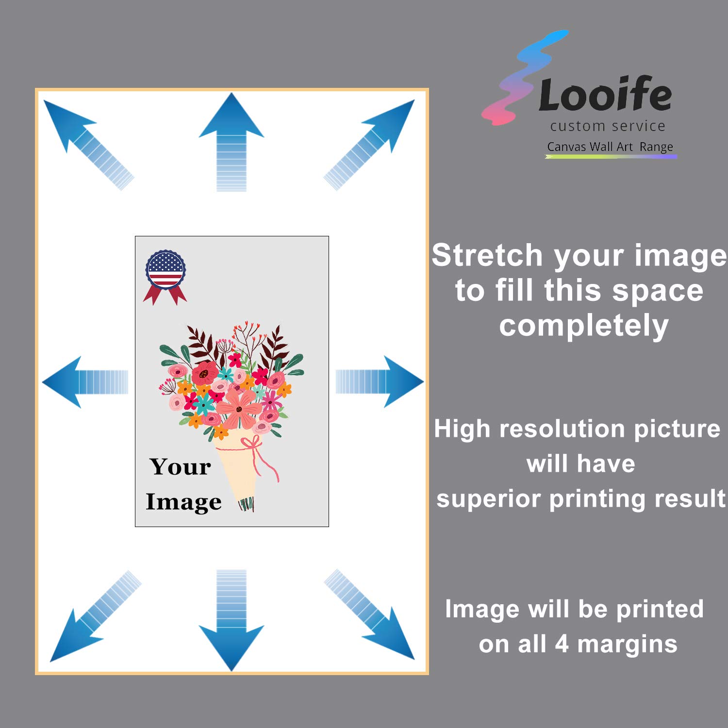 Custom Photo Canvas Wall Art - Personalized 24x32 Inch Print on Canvas with Solid Wood Frame - Perfect for Living Room, Bedroom, Kitchen & Office Decor - Ready to Hang - Create Unique Home Décor from Your Photos