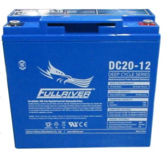 Fullriver 12V 20Ah Deep Cycle AGM Battery - Rechargeable Power for RV, Marine, Solar & Off-Grid Applications - Reliable Energy Storage Solution
