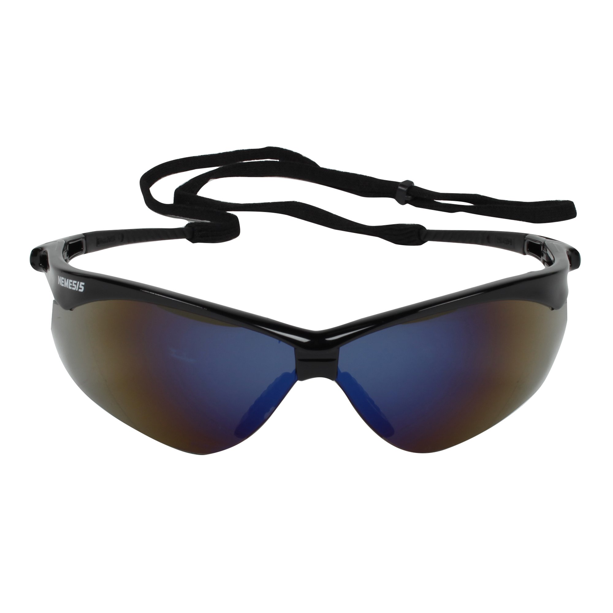 KleenGuard Nemesis CSA Safety Glasses (20382) - CSA Certified Protective Eyewear with Blue Mirror Lens & Black Frame - 12 Pairs/Case - Ideal for Construction, Woodworking, and Industrial Safety Use