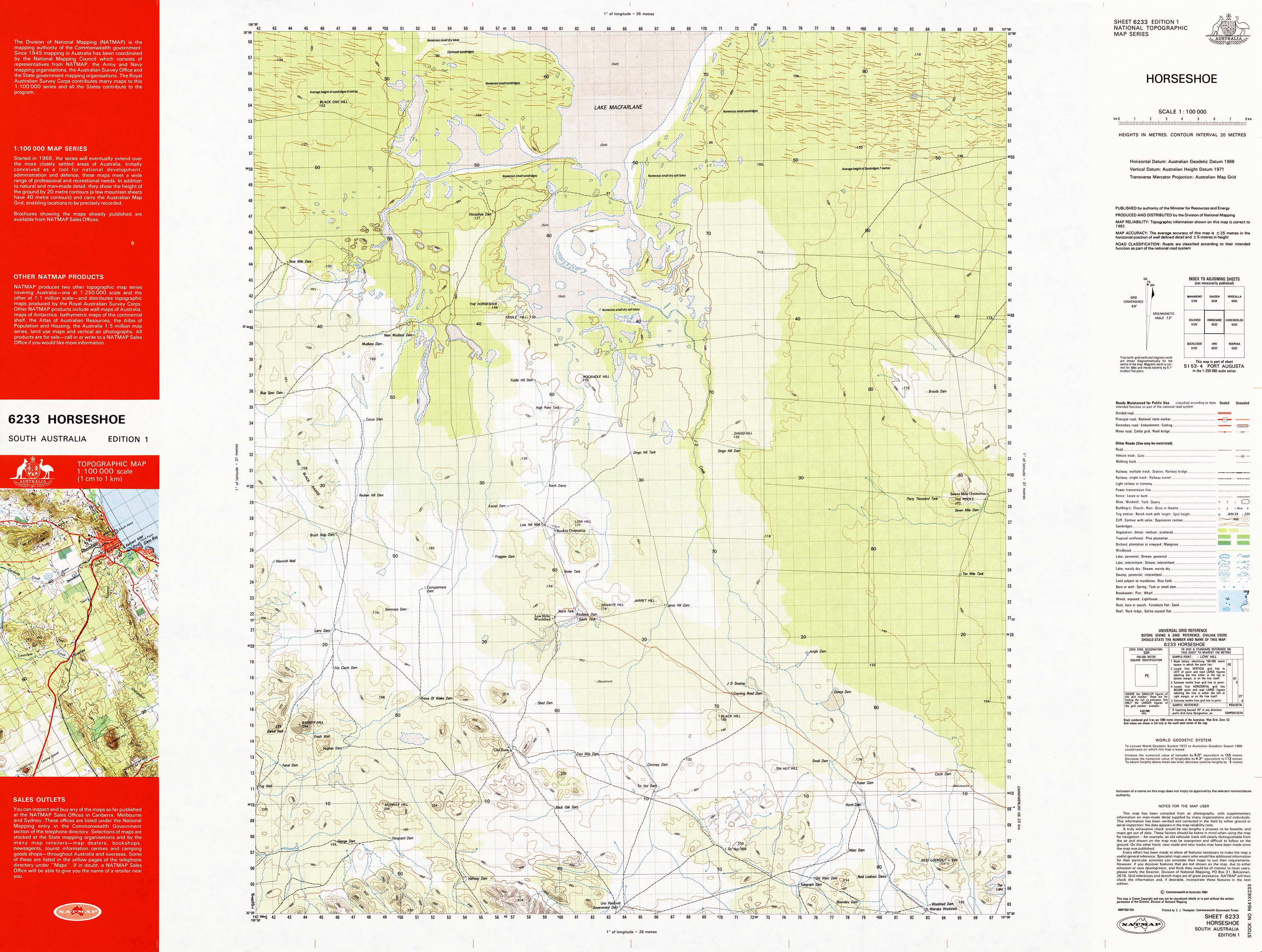 1:100K Topographic Map of Horseshoe 6233 - Detailed Hiking, Camping & Outdoor Adventure Navigation Tool