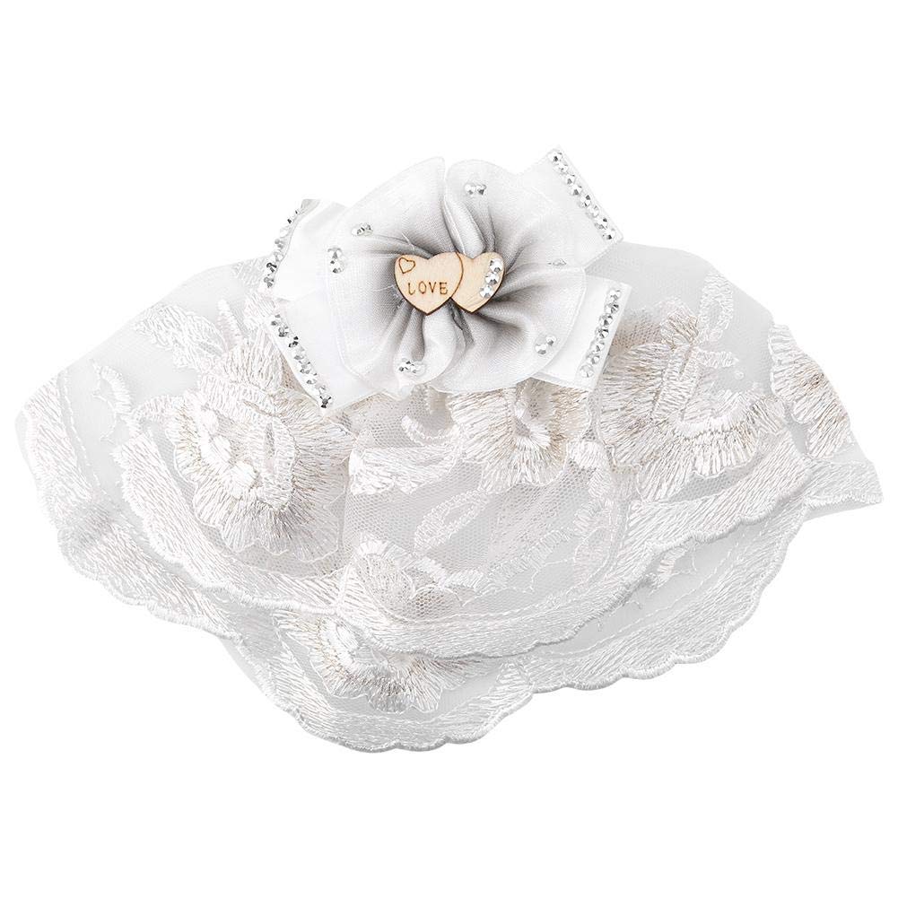 HEEPDD Pet Wedding Veil & Headpiece - Adjustable Cat Dog Wedding Veil with Bow Clips for Puppy Kitten Bridal Party, Pet Hair Accessories for Wedding Photos & Special Occasions