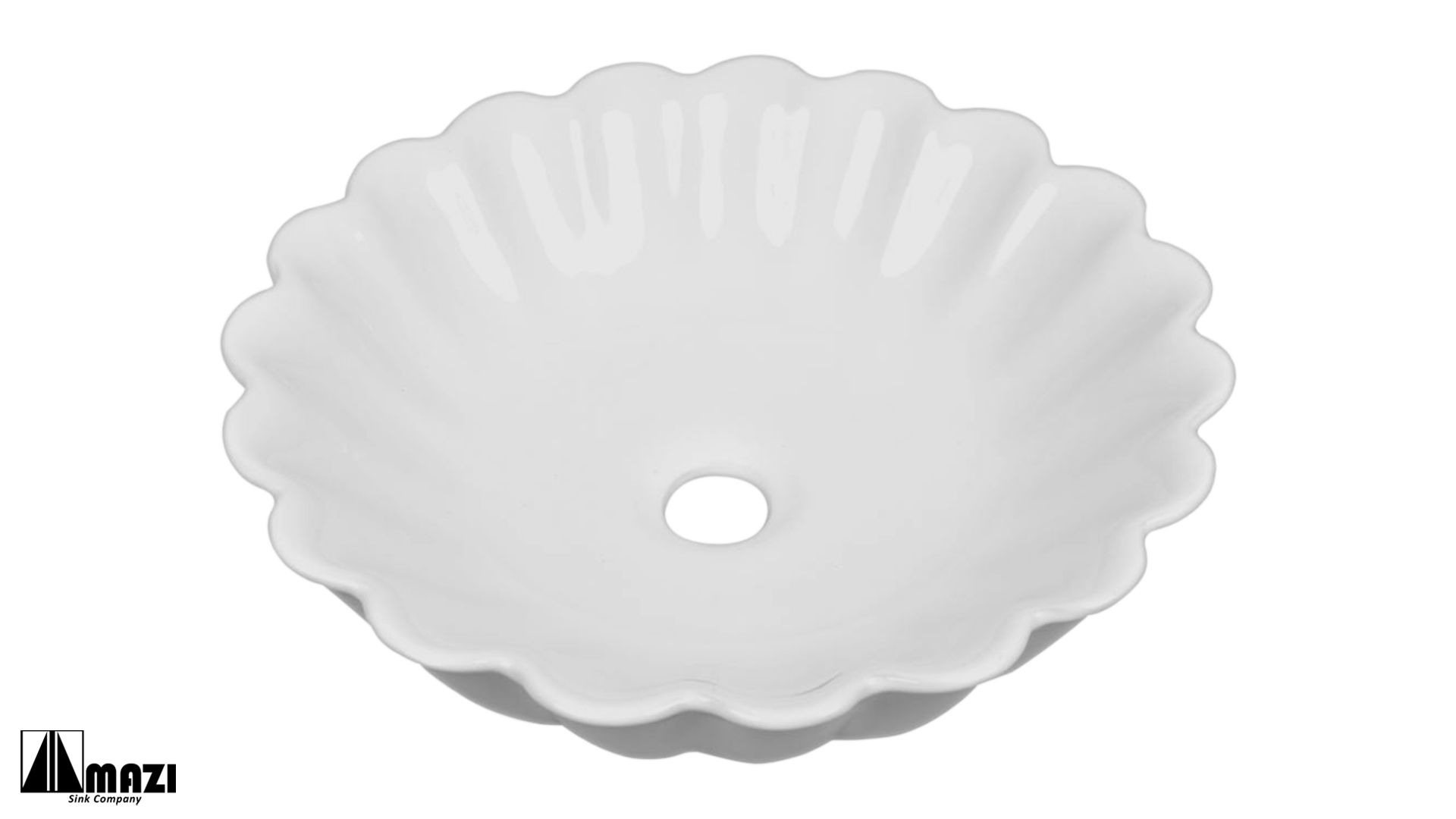 Ceramic Vessel Bathroom Sink 6047 - Modern Round Above Counter Basin for Powder Room & Guest Bathroom | Perfect for Small Spaces & Contemporary Home Decor