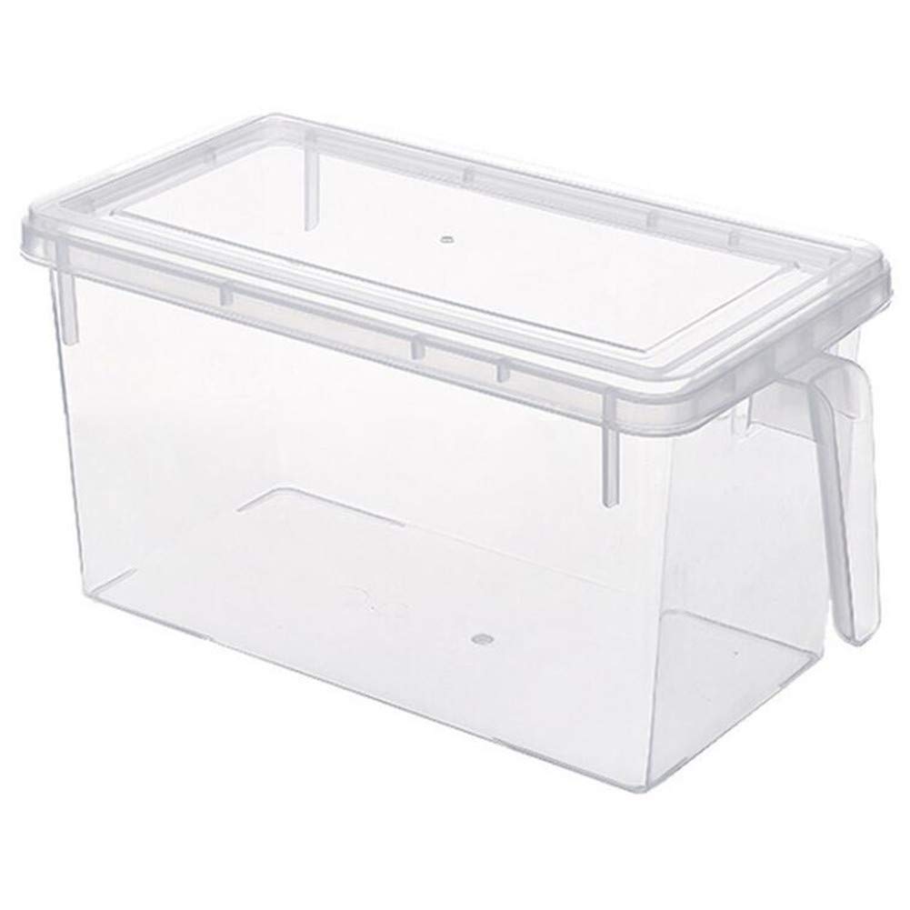 Clear Plastic Stackable Food Storage Container - Airtight Refrigerator Organizer for Fruits, Vegetables, Grains & Beans | Kitchen Fresh Food Keeper with Sealed Divider | Perfect for Meal Prep & Pantry Organization