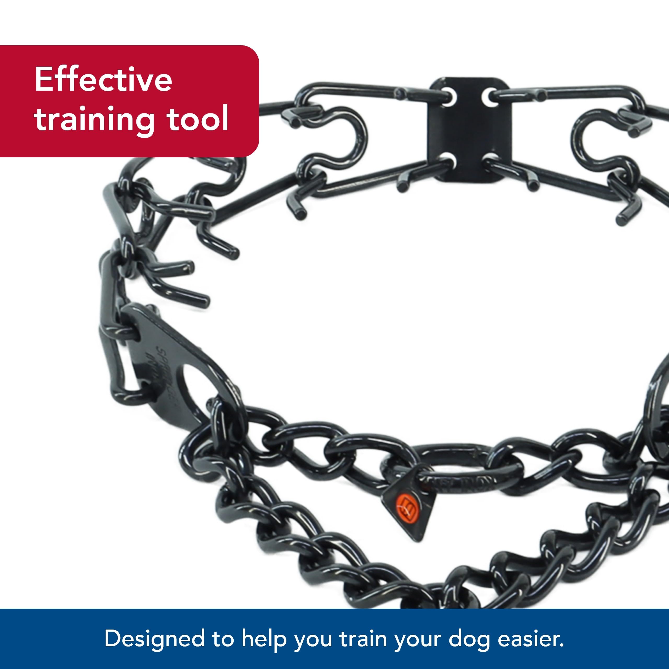 Herm Sprenger Ultra-Plus 4.0mm Stainless Steel Dog Training Collar - 25 Inch Adjustable Prong Collar for Obedience & Behavior Training - Perfect for Large Breed Dogs