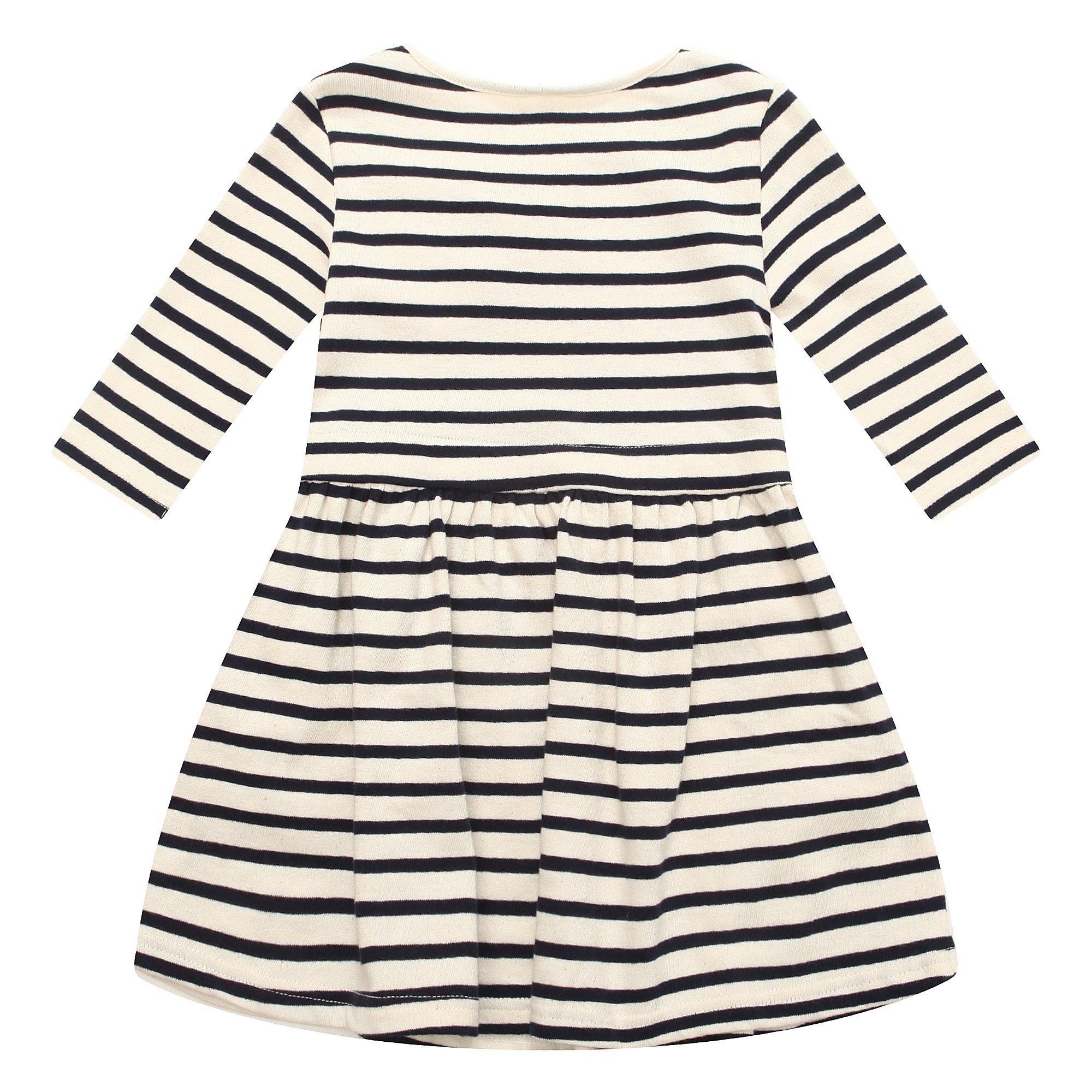 Richie House Big Girls' Striped Knit Dress with Matching Bows | Size 2-14 | RH1672 | Perfect for School, Parties & Family Gatherings