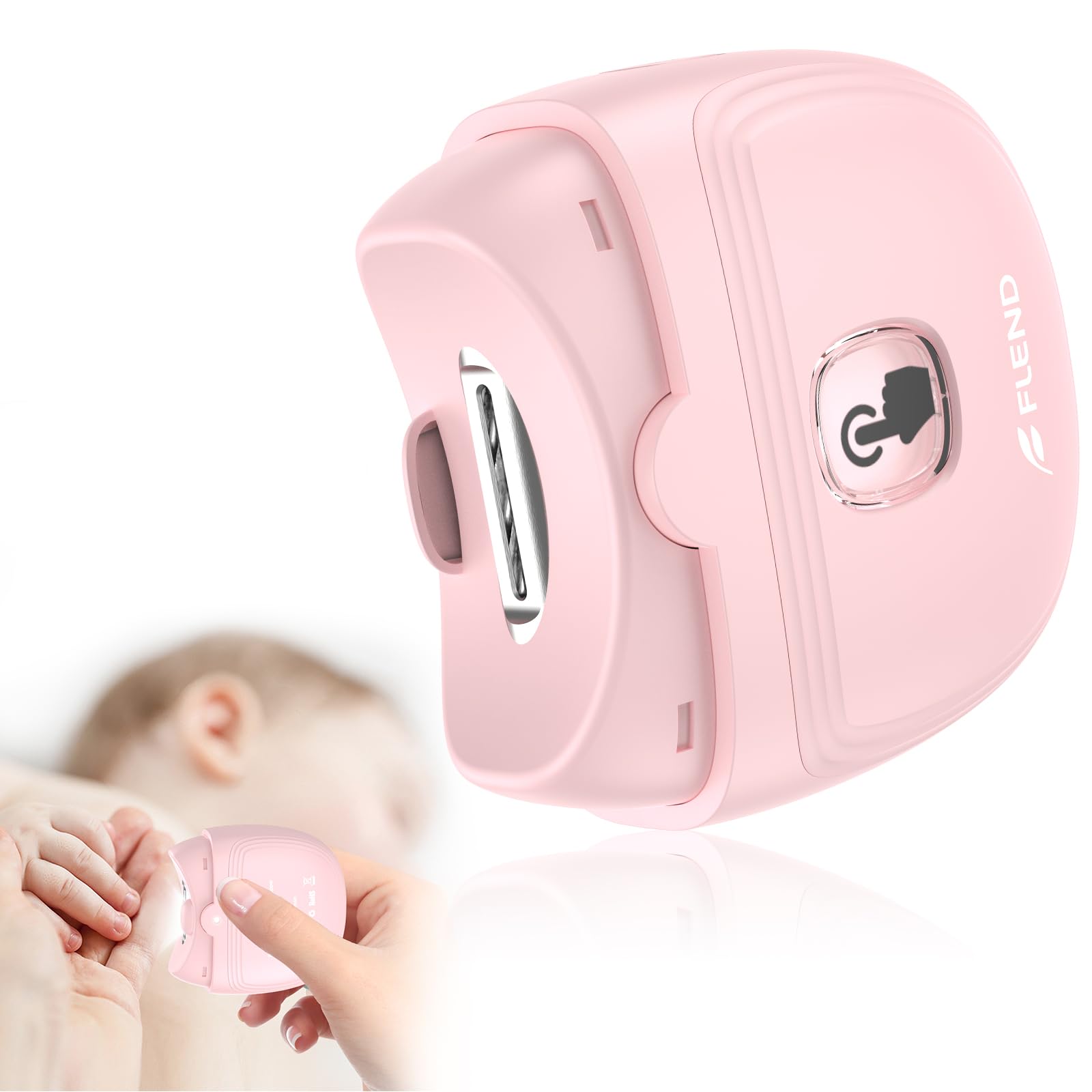 Electric Nail Clipper for Kids, Adults & Seniors - Automatic Nail Trimmer with LED Light, 2 Speed Settings & Storage Box - Perfect for Home, Travel & Salon Use