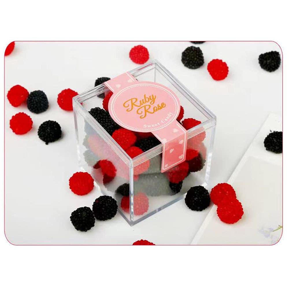 6 Pack Clear Plastic Gift Boxes - Food Grade Square Containers 2.5x2.5x2.5 Inches - Sturdy Transparent Storage for Birthday Presents, Candy Packaging & Party Favors - Perfect for Wedding Favors, Baby Showers & Holiday Gifting
