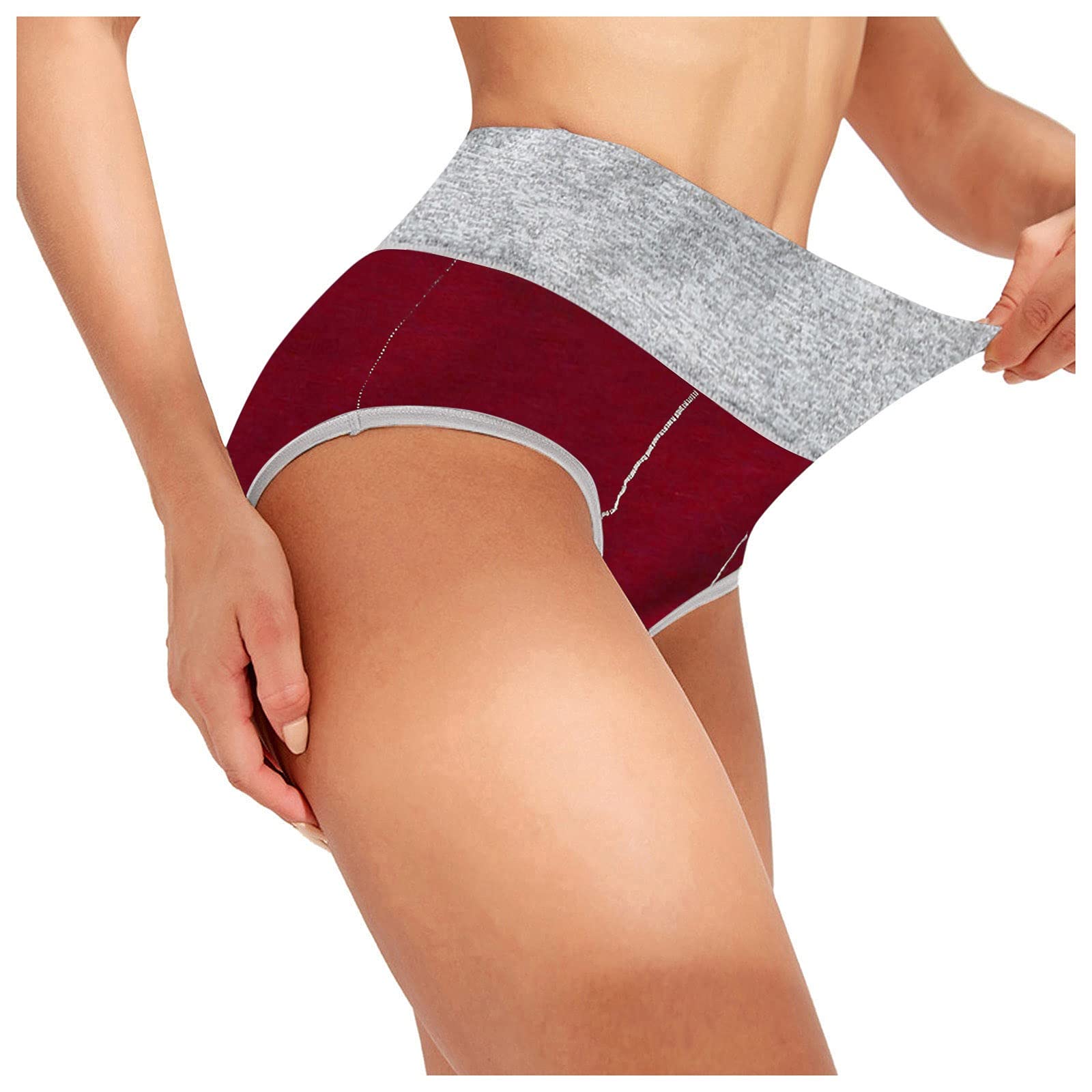 Soft Cotton Women's Underwear - Breathable Bikini Briefs with Patchwork Design & Solid Colors | Comfortable for Daily Wear, Yoga & Sleep