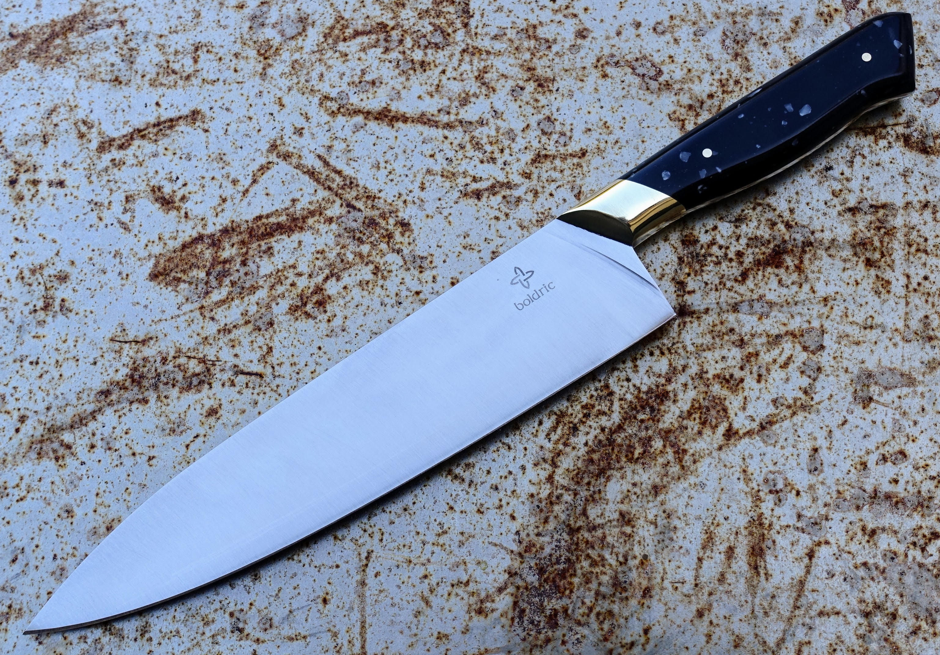 Boldric 9-Inch Professional Chef Knife - High Carbon Stainless Steel Kitchen Knife with Ergonomic Handle - Perfect for Slicing, Dicing, and Chopping Vegetables, Meat, and Fruits