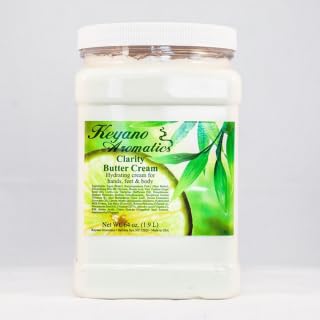 Keyano Aromatics Clarity Butter Cream - 64 Oz Moisturizing Body Lotion for Dry Skin - Hydrating & Nourishing Cream for Hands, Feet & Elbows - Perfect for Daily Skincare Routine & Spa Treatments