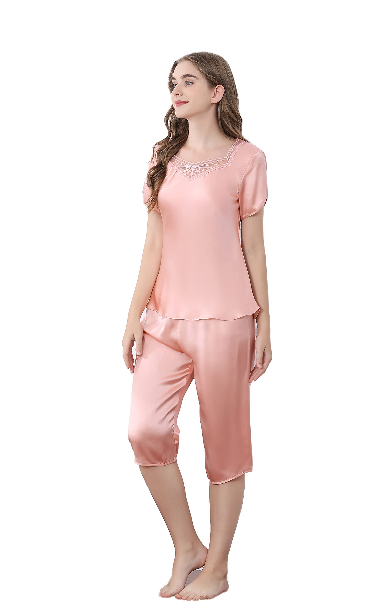 Alexander Women's Pure Mulberry Silk Pajama Set - Luxury Sleepwear for Women - Soft & Breathable Silk Pajamas for Sleeping, Lounging & Travel