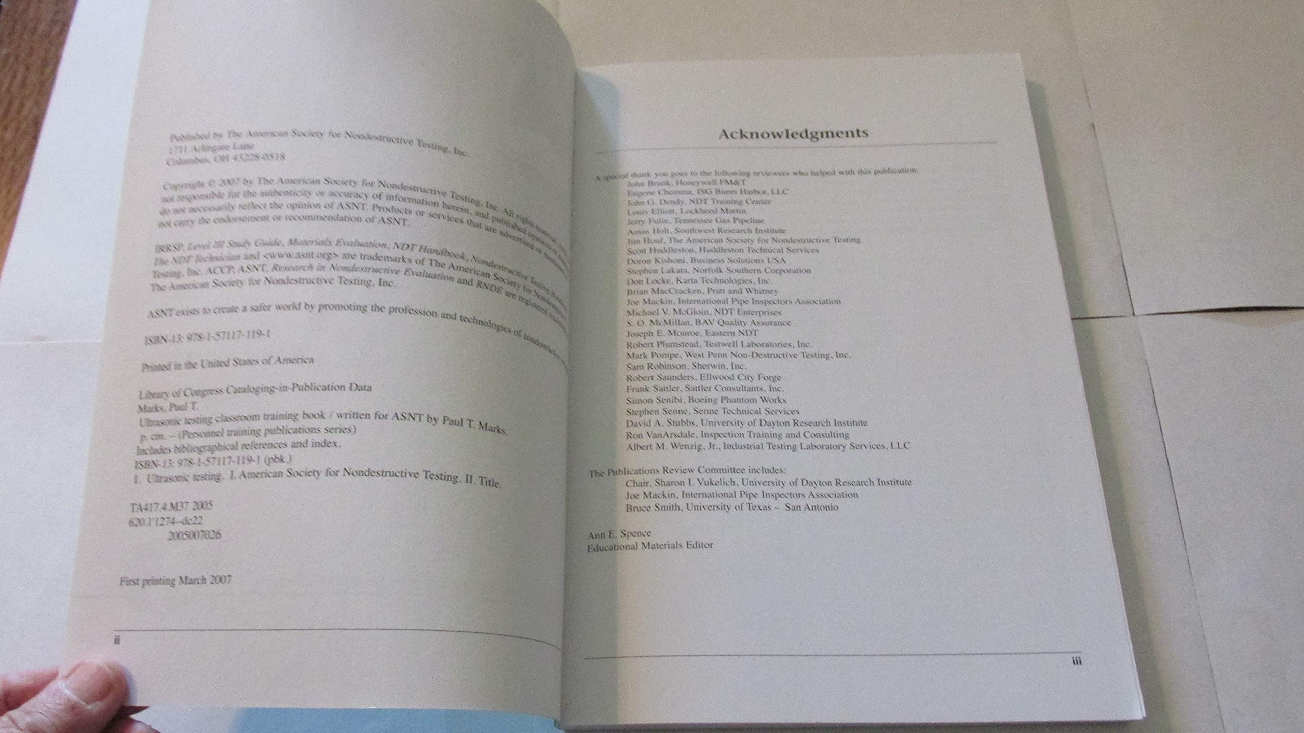 Ultrasonic Testing Classroom Training Book - NDT Study Guide for Certification & Practical Applications | Perfect for Students, Engineers & Industrial Inspectors