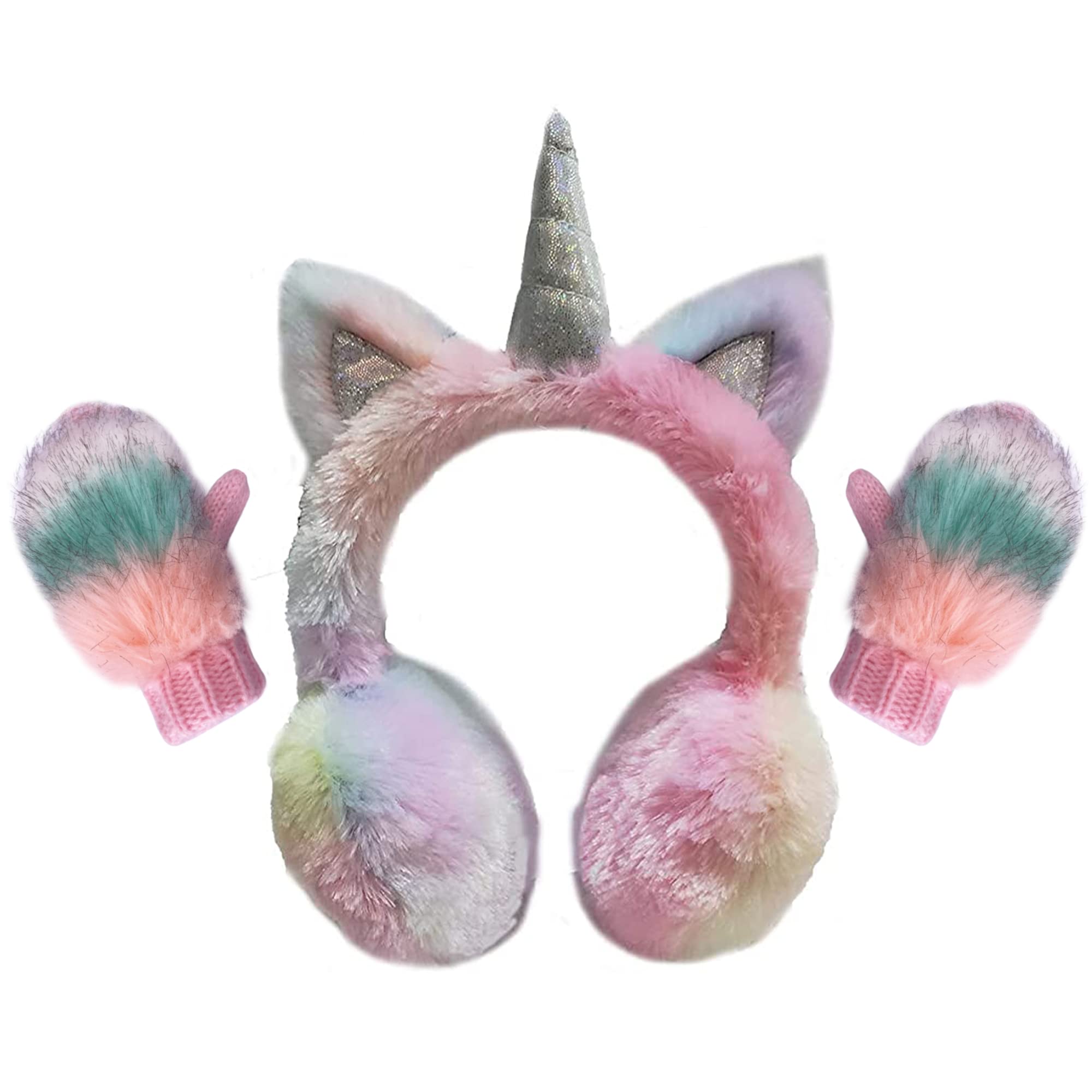 Sparkly Sequin Ear Muffs for Girls - Plush Winter Ear Warmers with Flip Design | Cozy Kids' Accessory for Cold Weather, Outdoor Play & School