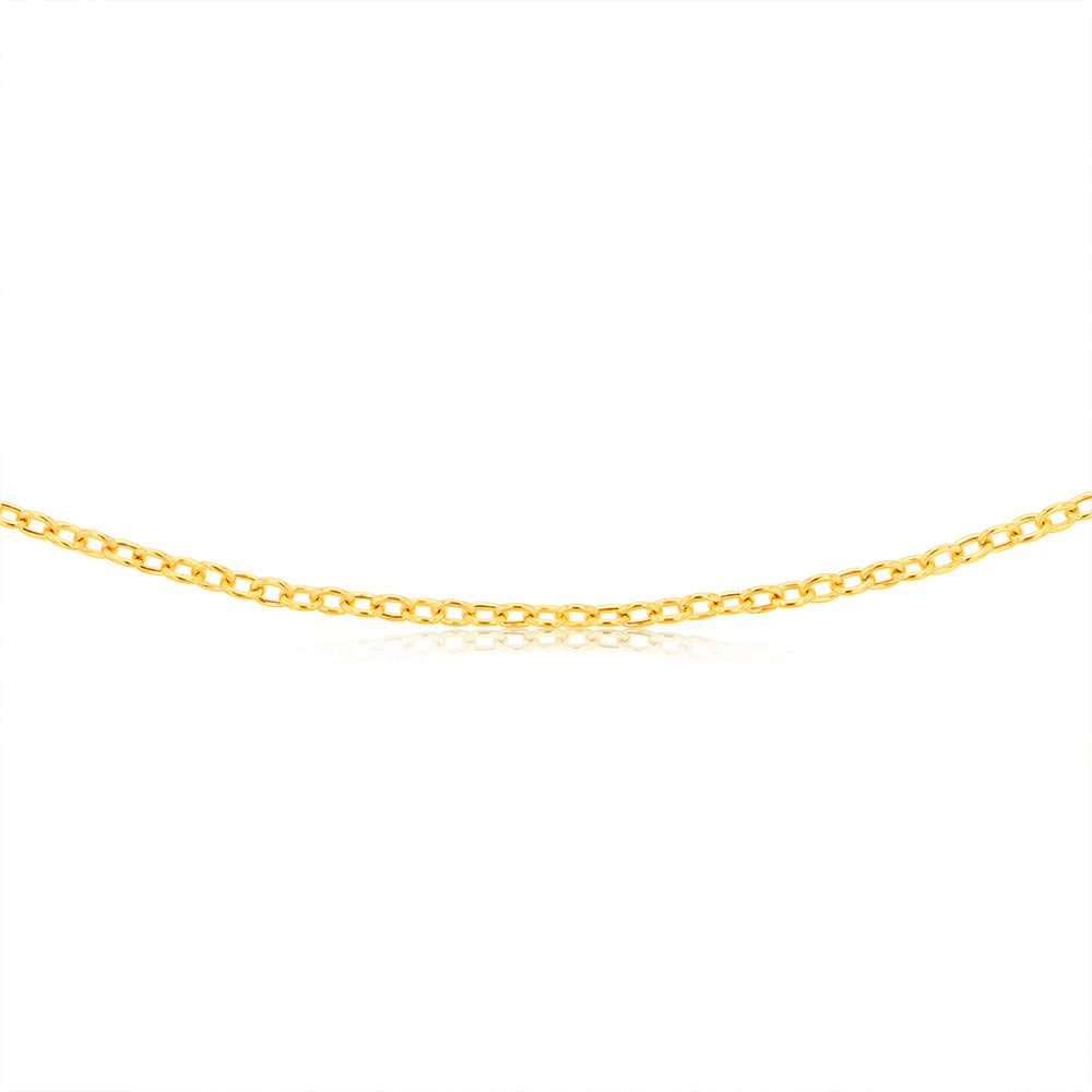 9ct Yellow Gold Belcher 60 Gauge 40cm Chain Necklace for Women - Elegant Jewelry Gift for Birthday, Anniversary & Special Occasions