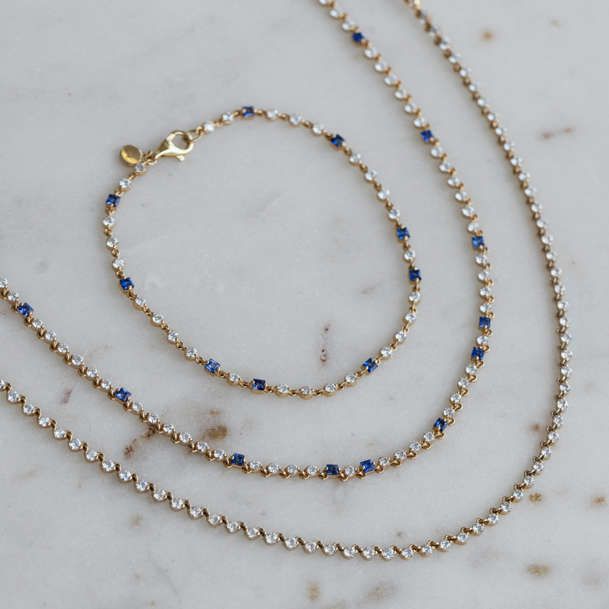 Elegant Wrapped in Sapphires and Diamonds Bracelet for Women - Perfect for Weddings, Anniversaries & Special Occasions