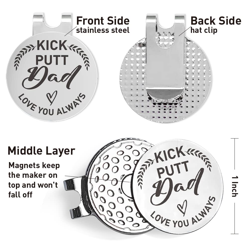 QVUXZ Personalized Golf Ball Marker Set - Unique Golf Gifts for Dad from Daughter, Perfect for Father's Day, Birthday & Christmas - Ideal for Golf Lovers & Tournament Players