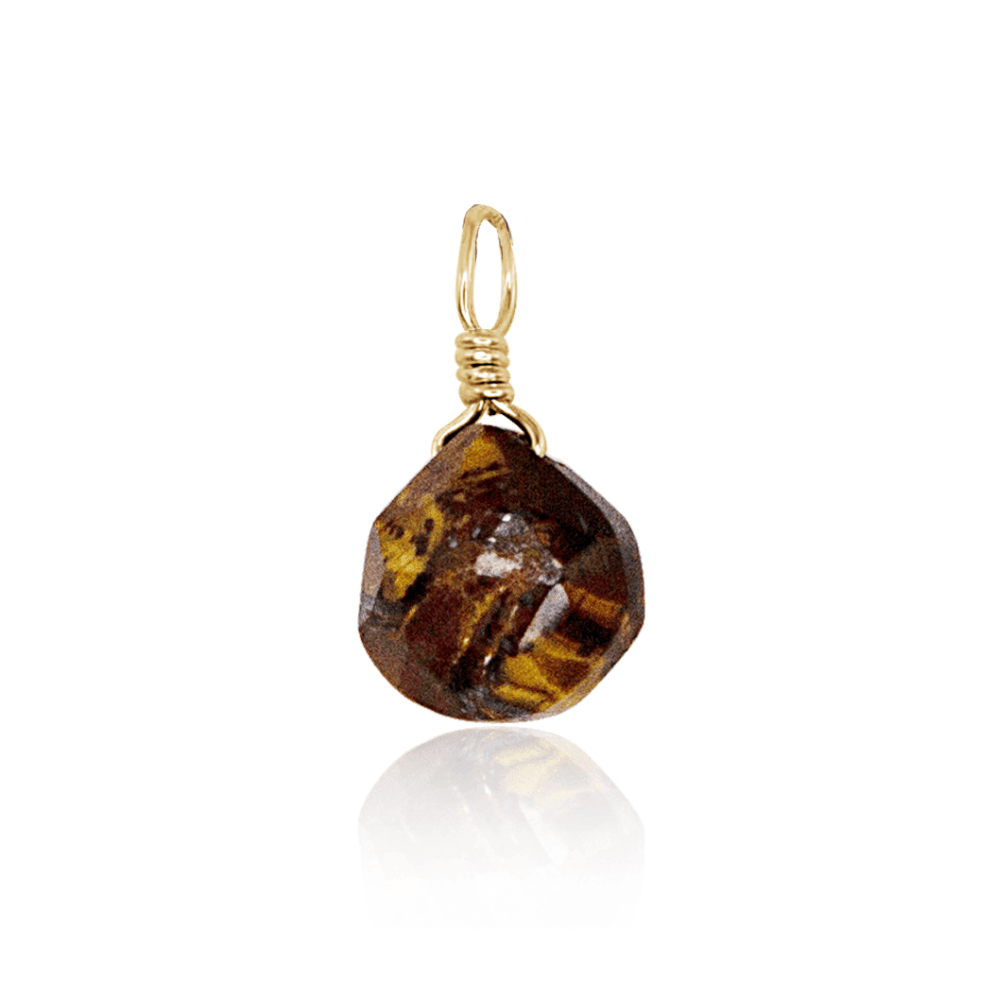 Natural Tiger's Eye Teardrop Pendant Necklace - Healing Crystal Jewelry for Women - Perfect for Meditation, Spiritual Protection & Boho Fashion Accessories