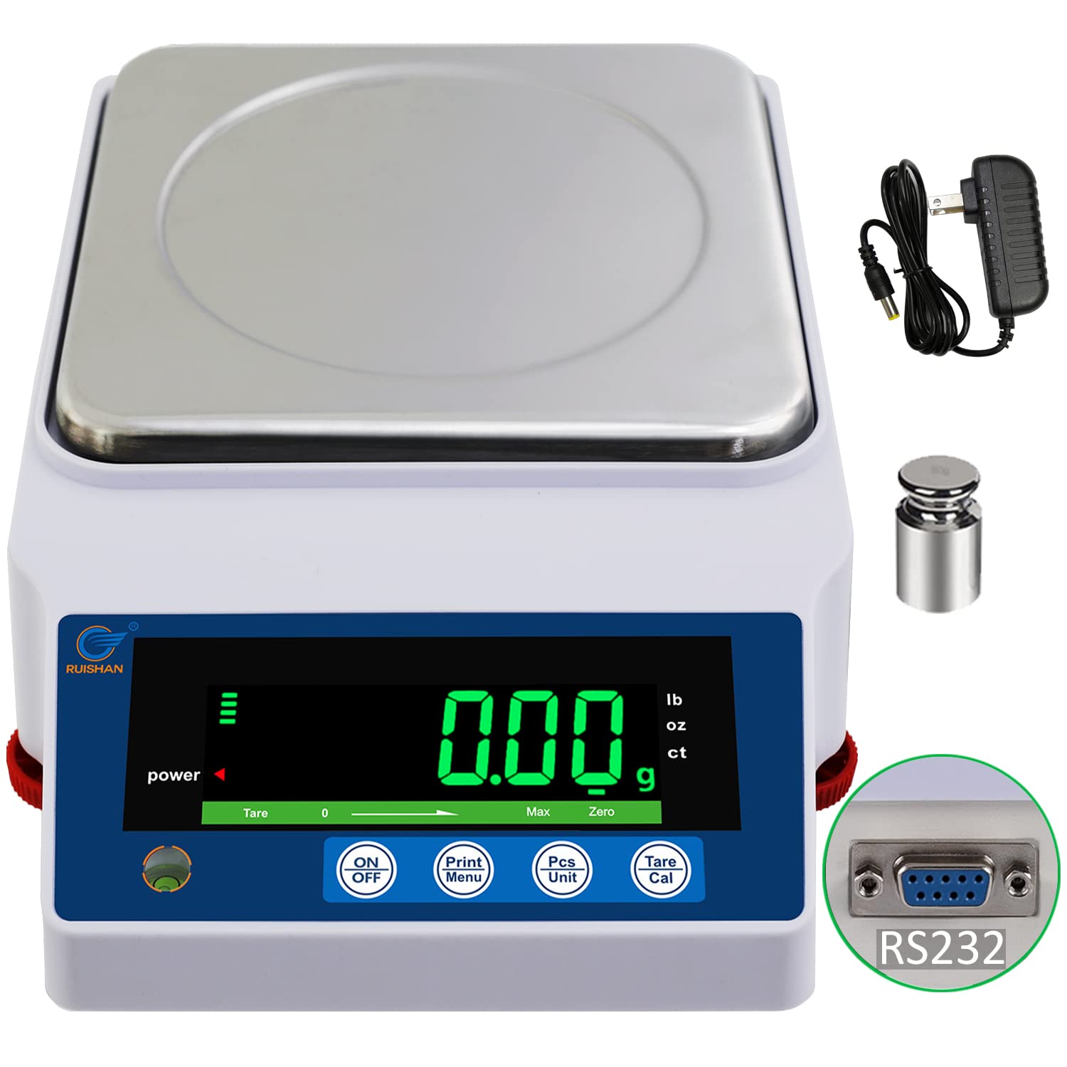 High Precision 5000g x 0.01g Digital Analytical Balance Scale - Scientific Lab Weighing for Jewelry, Pharmacy & Chemistry - Accurate Gram Scale for Industrial & Laboratory Use