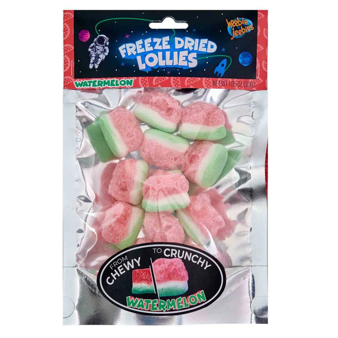 Freeze Dried Watermelon Candy - Heebie Jeebies 70g Sweet Treat for Kids, Party Favors & On-the-Go Snacks