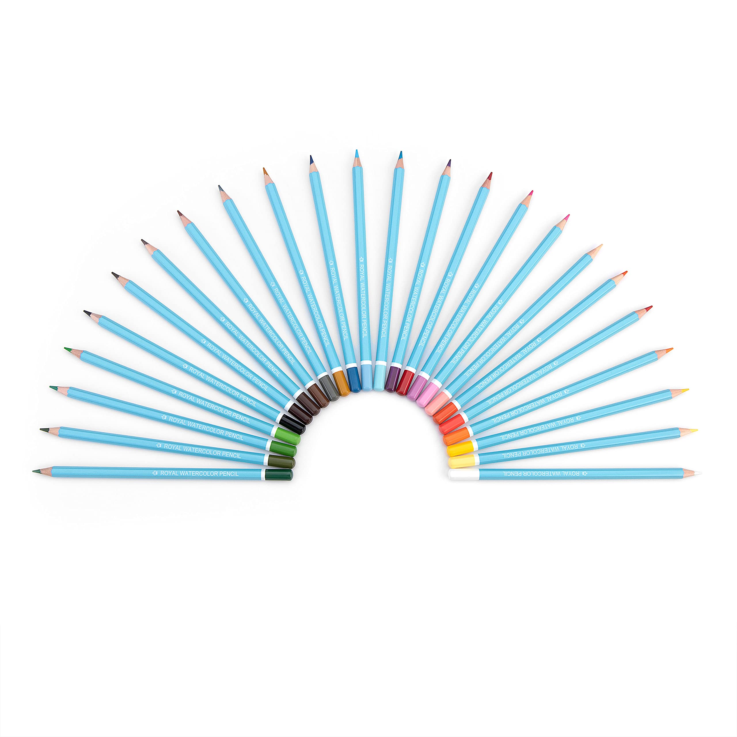 Royal & Langnickel 24-Piece Watercolor Pencils for Artists & Sketching