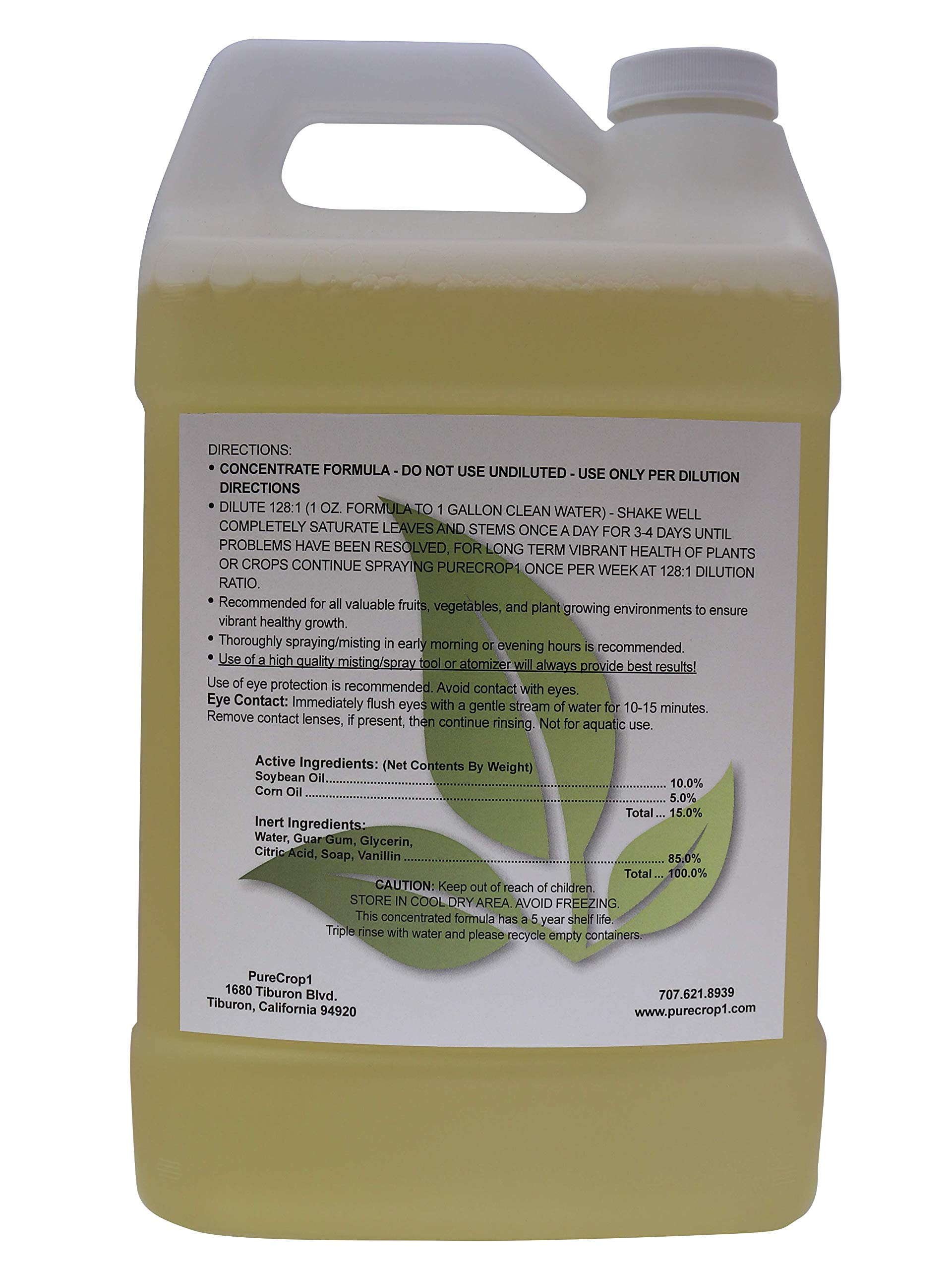 Organic Plant-Based Concentrate - Insecticide, Miticide & Fungicide for Home, Garden & Hydroponics | Natural Pest Control for Aphids, Spider Mites & Powdery Mildew | Biostimulant for Healthy Plants | 128oz (1 Gallon) | Ideal for Organic Gardening, Indoor Plants & Greenhouses