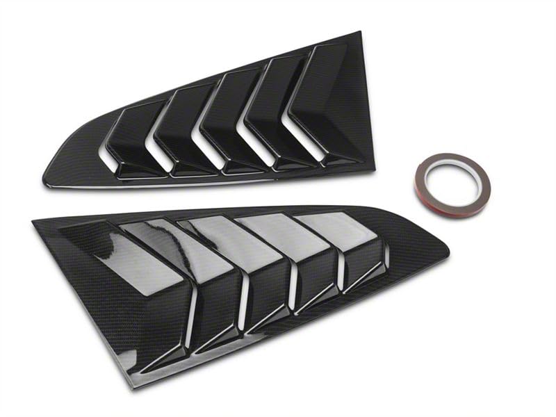 Carbon Fiber Sport Quarter Window Louver for Ford Mustang Fastback 2015-2020 - Lightweight Aerodynamic Upgrade for Street Racing & Car Shows