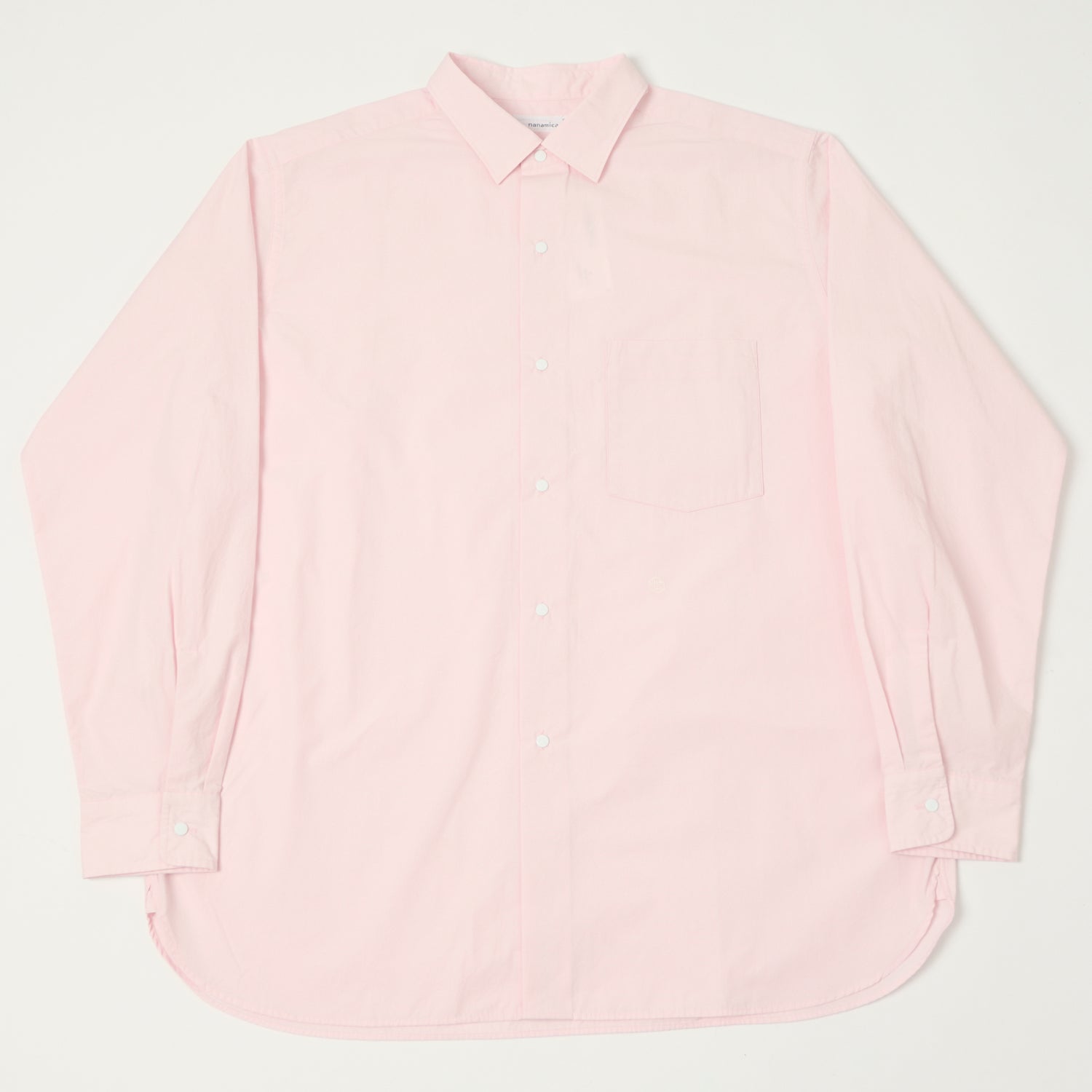 Nanamica Regular Collar Wind Shirt for Men & Women - Lightweight Breathable Outdoor Jacket in Pink | Perfect for Hiking, Running & Casual Wear