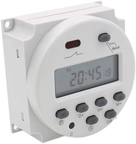 Programmable Digital Weekly Timer 12V 16A Manual Relay Switch Clock - Perfect for Home Automation, Lighting Control & Appliance Scheduling