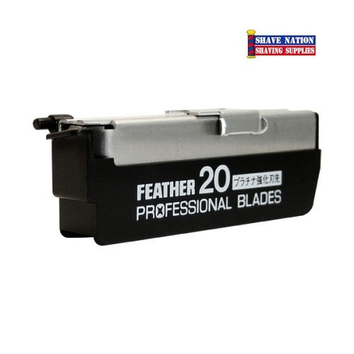 Feather Artist Club Professional Razor Blades - Sharp Stainless Steel Shaving Blades for Barbers & Grooming - Perfect for Straight Razor Shaving & Precision Haircuts