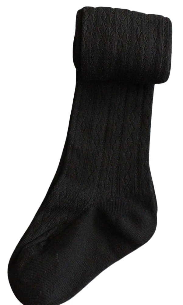Little Girls' Cotton Knitted Footed Tights - Soft & Stretchy Leggings for Toddlers - Perfect for Playtime, School & Winter Outfits