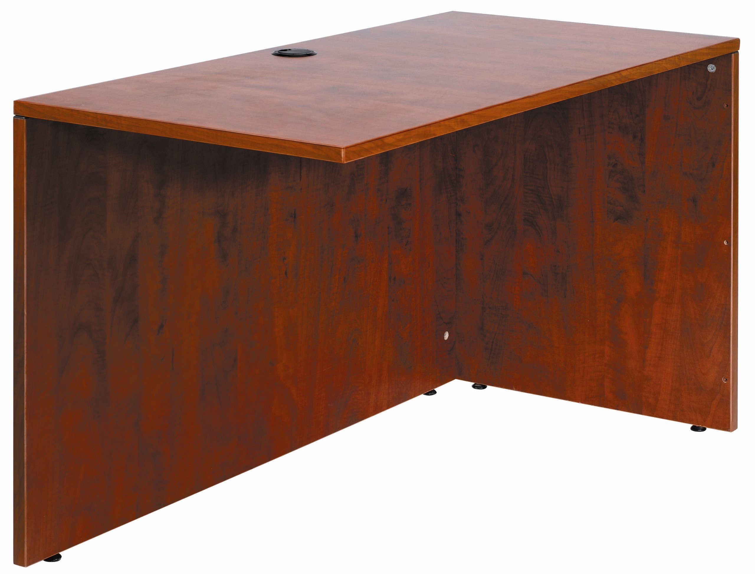 Boss Office Products Reversible Mahogany Return - Premium Home & Office Desk for Workspace, Study, and Conference Room Use