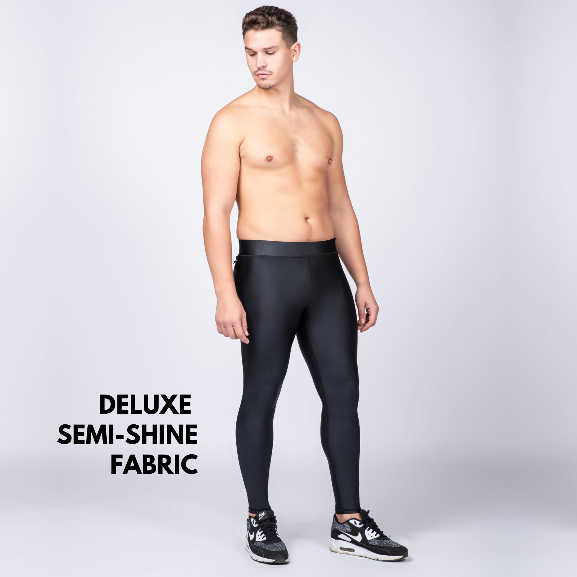 Premium Men's Compression Leggings - Kapow Meggings Supreme Range for Yoga, Gym & Running | Moisture-Wicking Sportswear with Pockets | Perfect for Workouts & Active Lifestyle