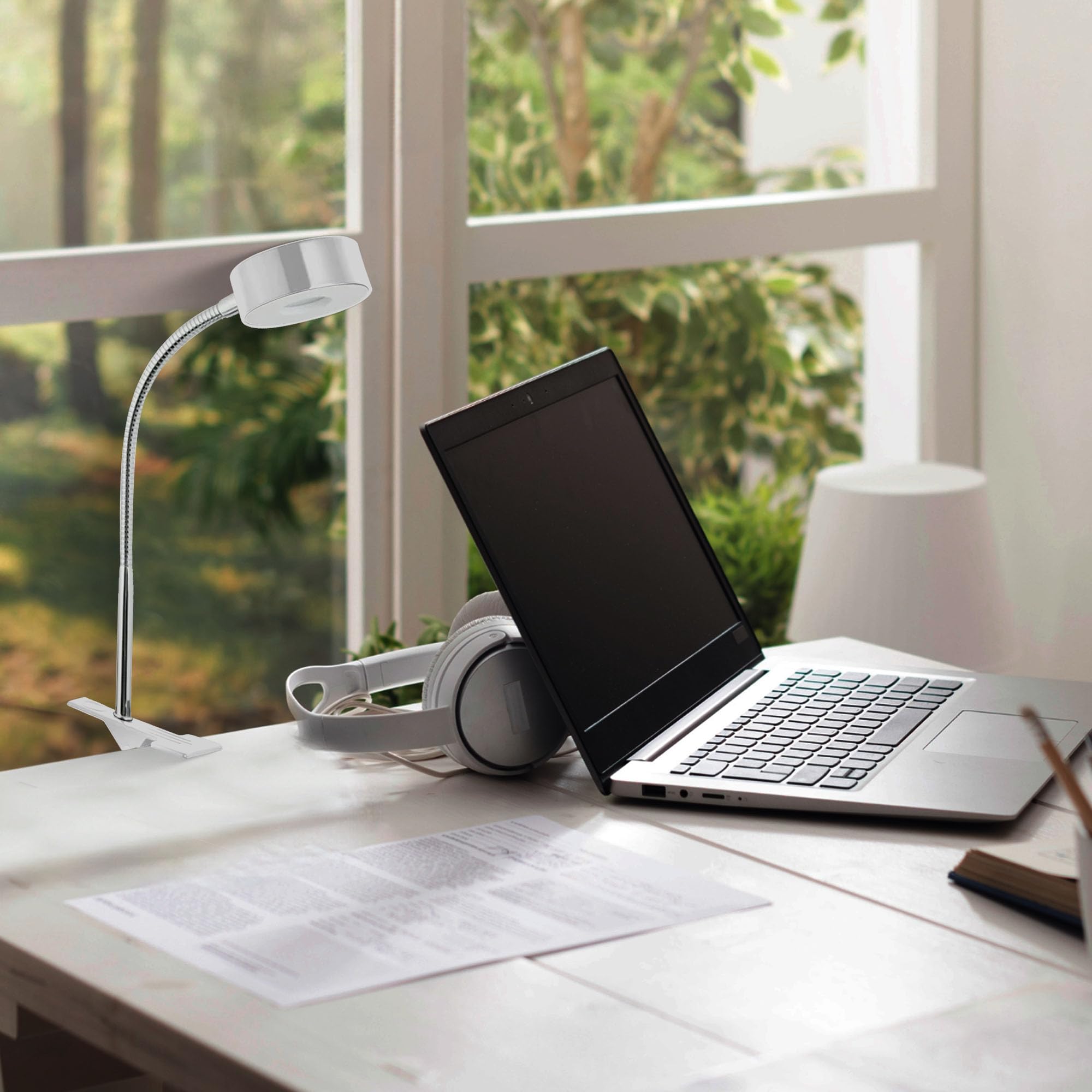 Globe Electric 12650 Adjustable LED Clip Desk Lamp - 5.24