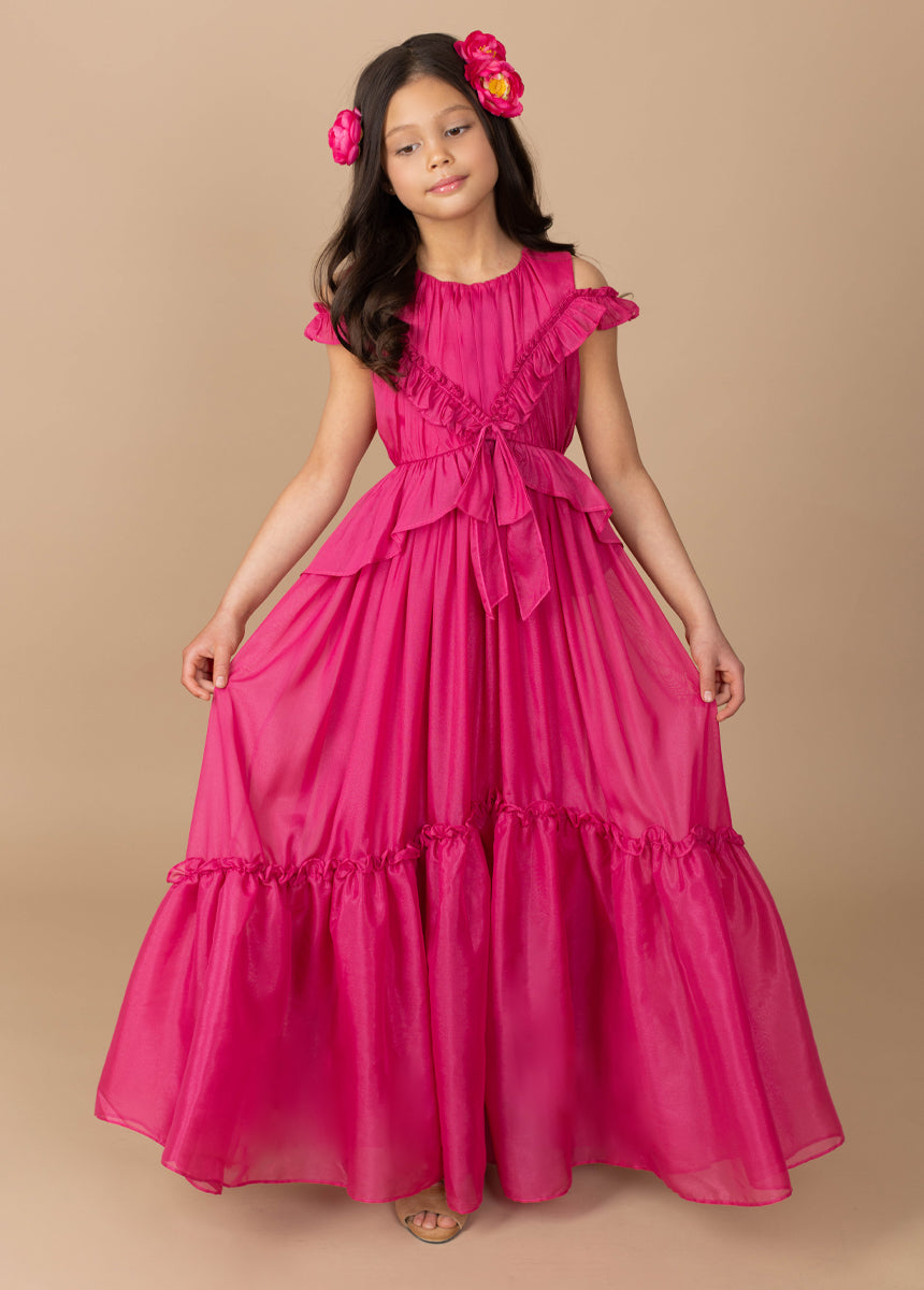 Emmy Fuchsia Dress for Women - Elegant Party & Evening Wear | Perfect for Weddings, Prom, and Special Occasions