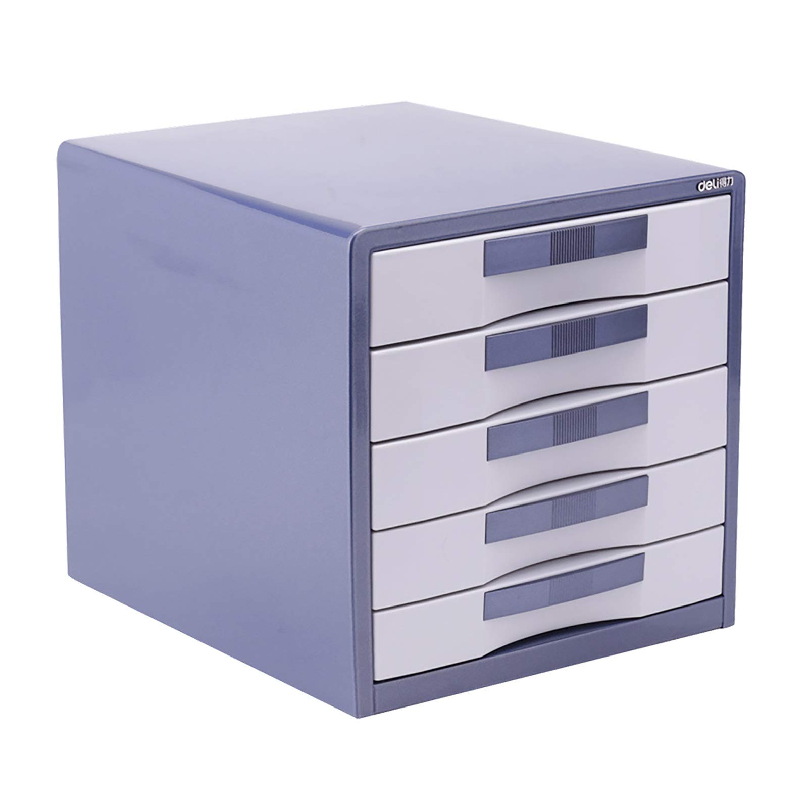 5-Drawer Metal File Cabinet with Lock - Secure Blue Office Storage for Documents & Supplies | Desk Organizer for Home & Office Workspace