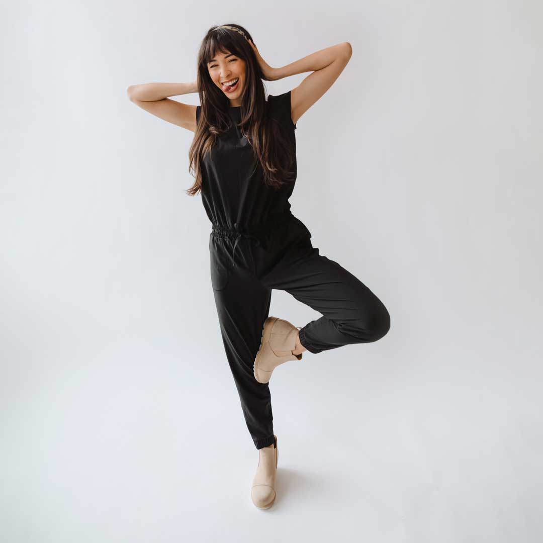Stylish Black Jumpsuit for Women - Trendy One Piece Romper with Pockets | Perfect for Casual Outings, Date Nights & Summer Vacations