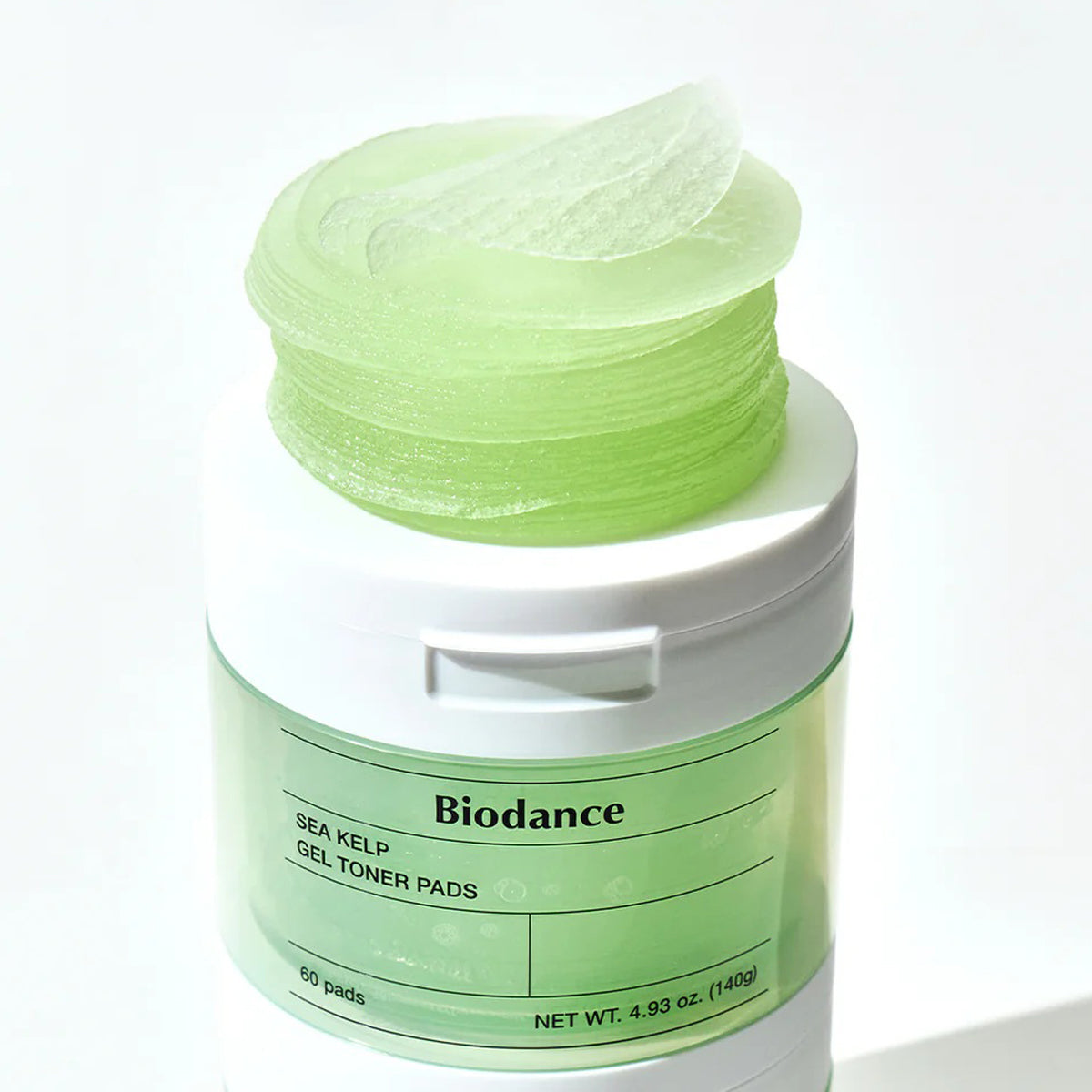 Biodance Sea Kelp Gel Toner Pads - 60 Exfoliating Facial Pads (140g) for Hydrating & Brightening Skin | Perfect for Daily Skincare Routine & Travel