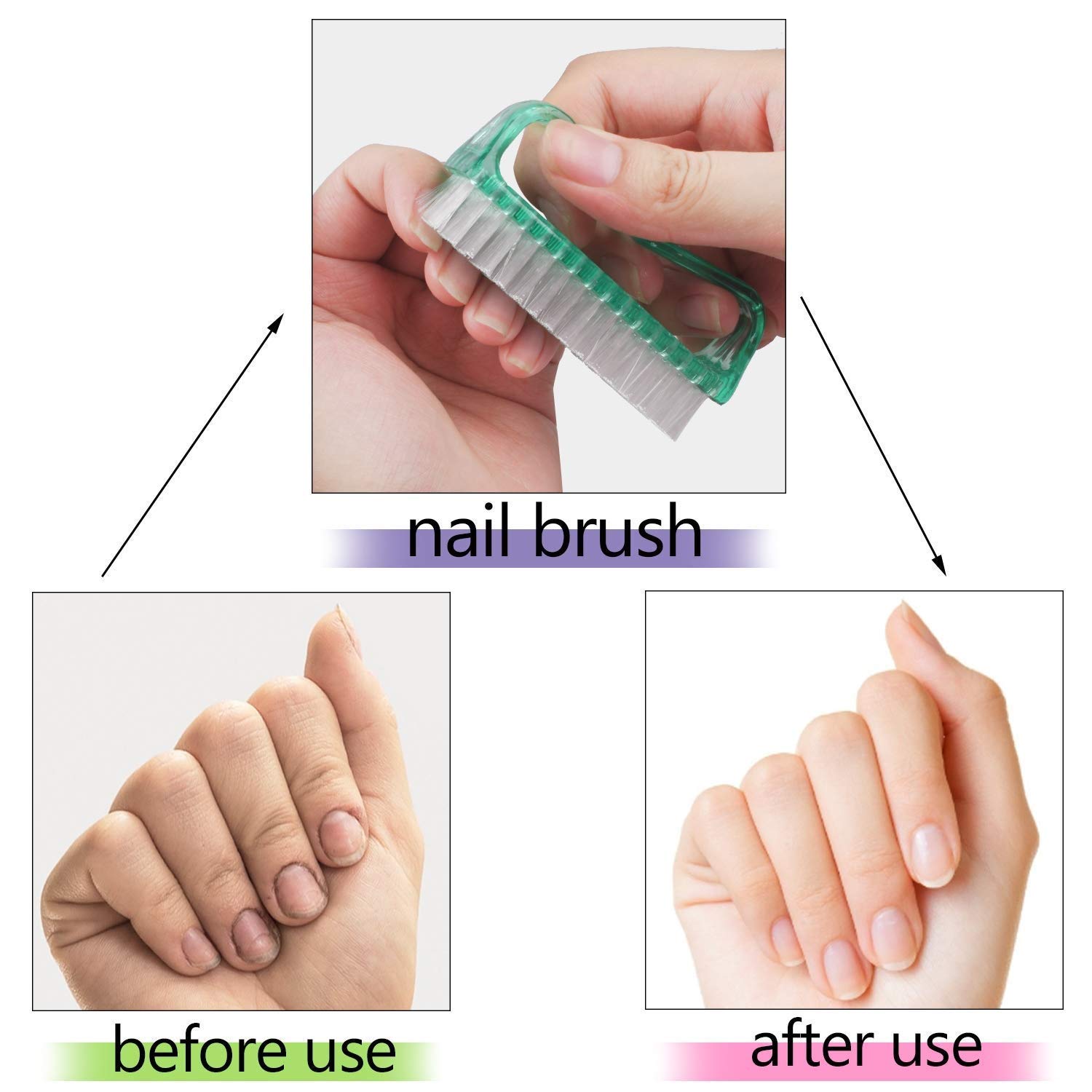 HIMMU'S Nail Brush for Hands & Feet - Pack of 2 - Pedicure & Manicure Tool for Men & Women - Home & Salon Use