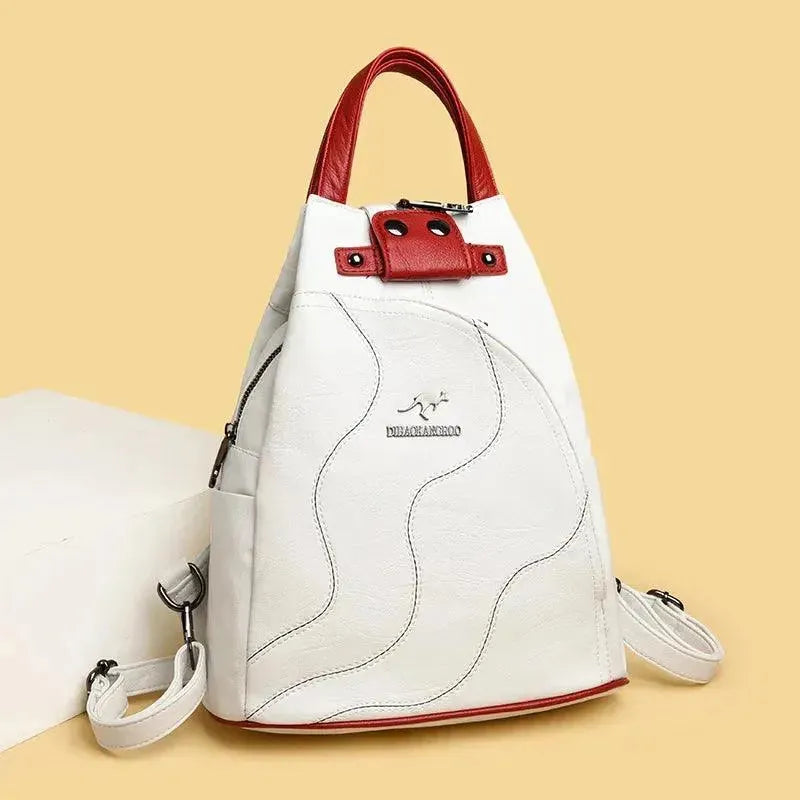 Vintage Leather Women's Travel Backpack - Stylish & Durable Carry-On for Commuting, Work & Weekend Getaways